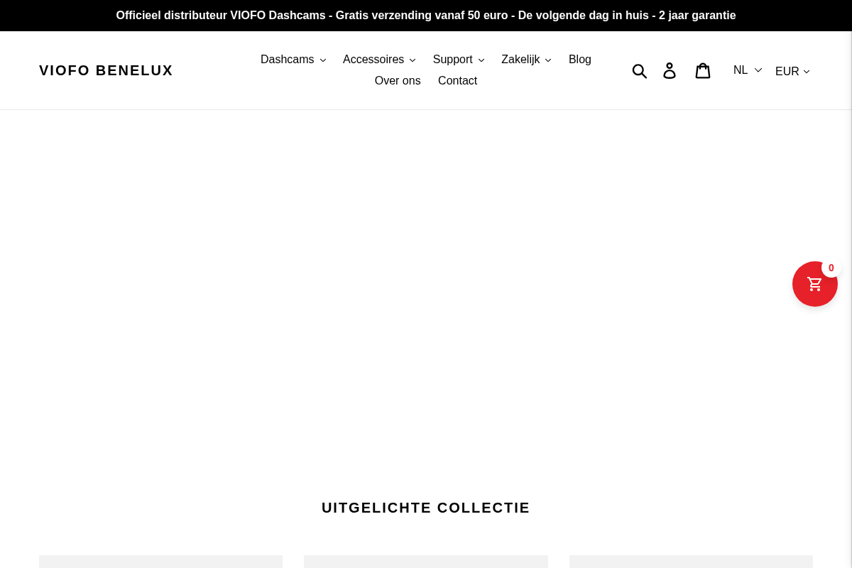 VIOFO Benelux homepage screenshot