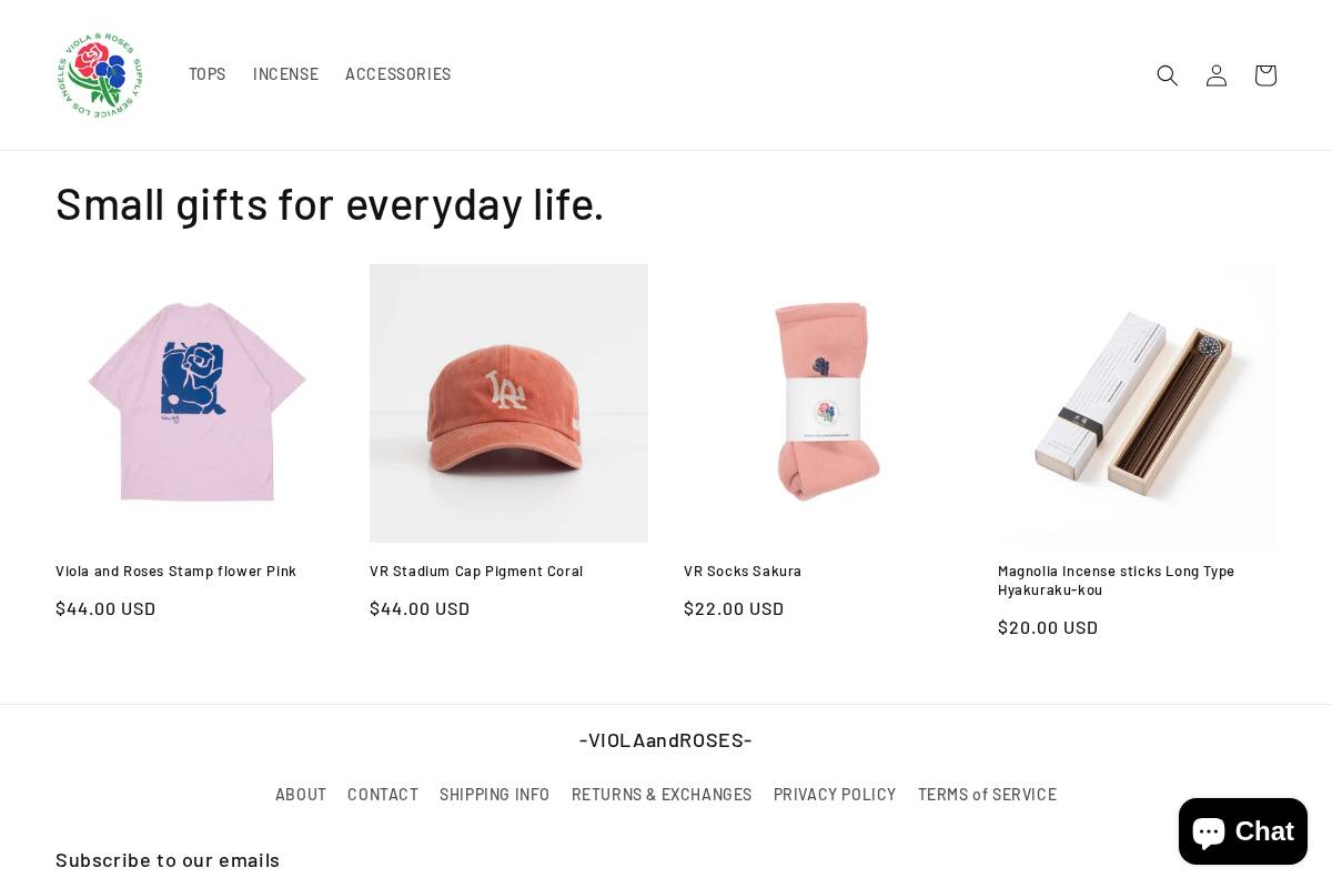 violaandroses.com homepage screenshot