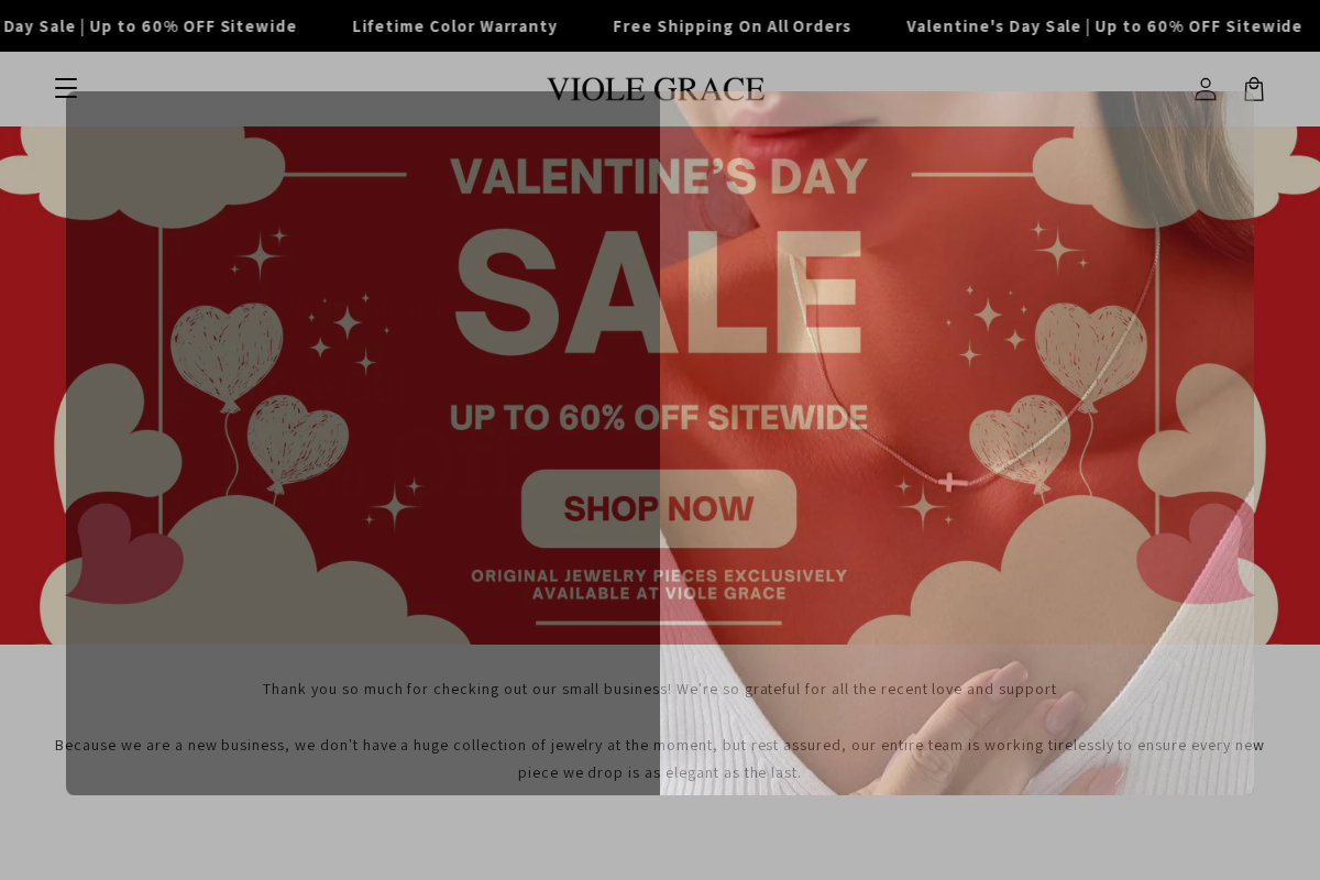 Violegrace homepage screenshot