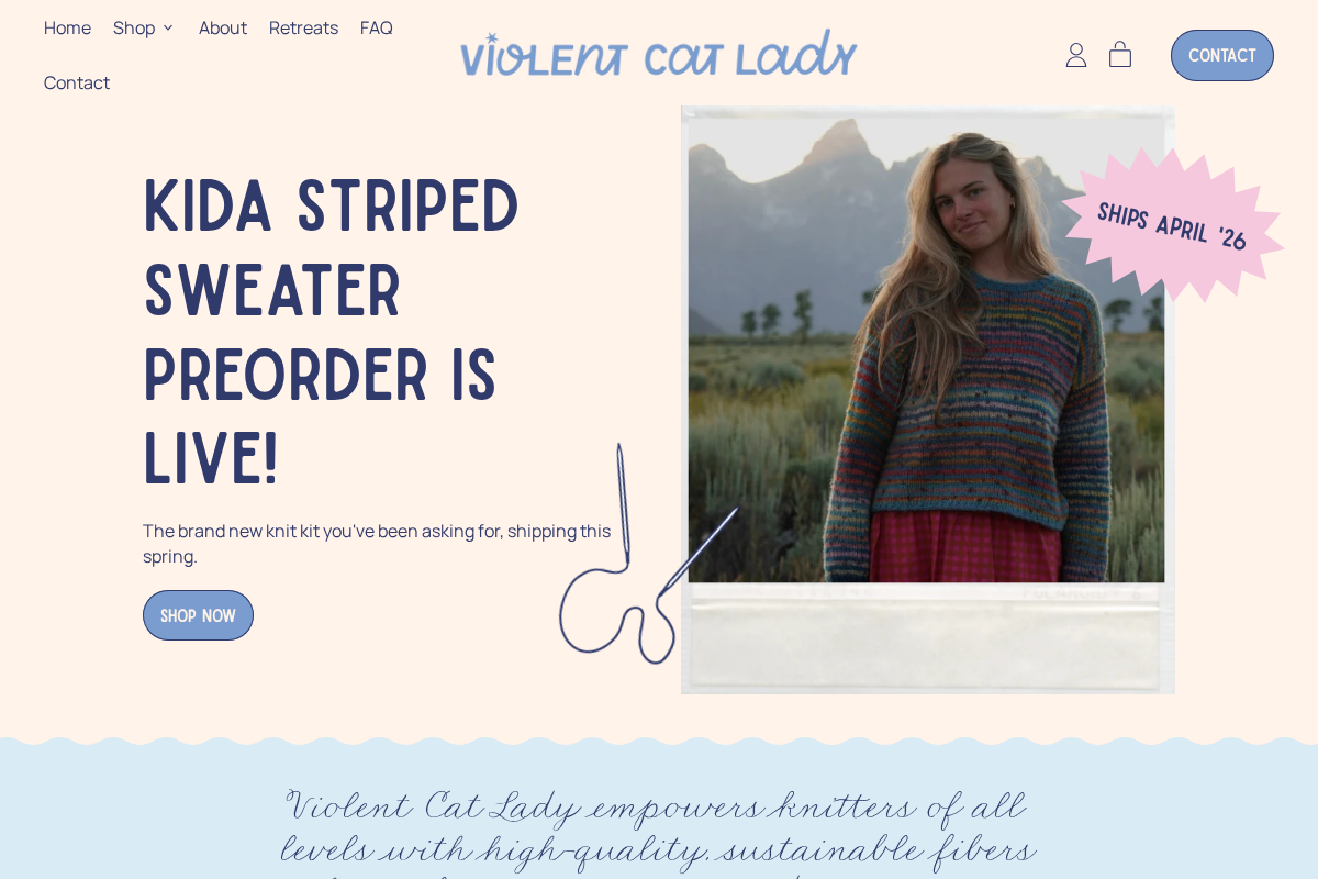 Violent Cat Lady homepage screenshot