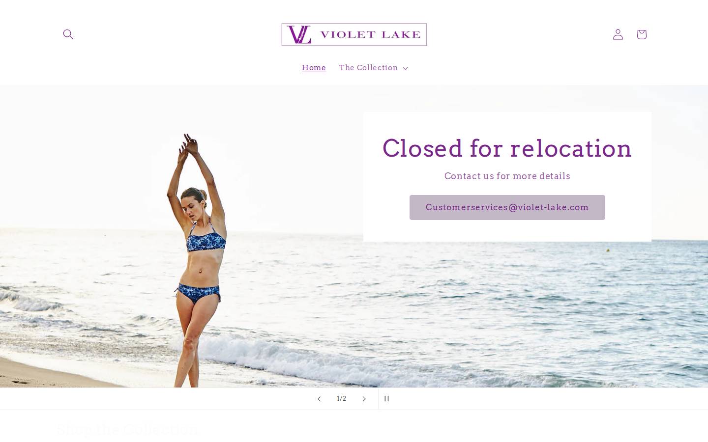 Violet Lake homepage screenshot