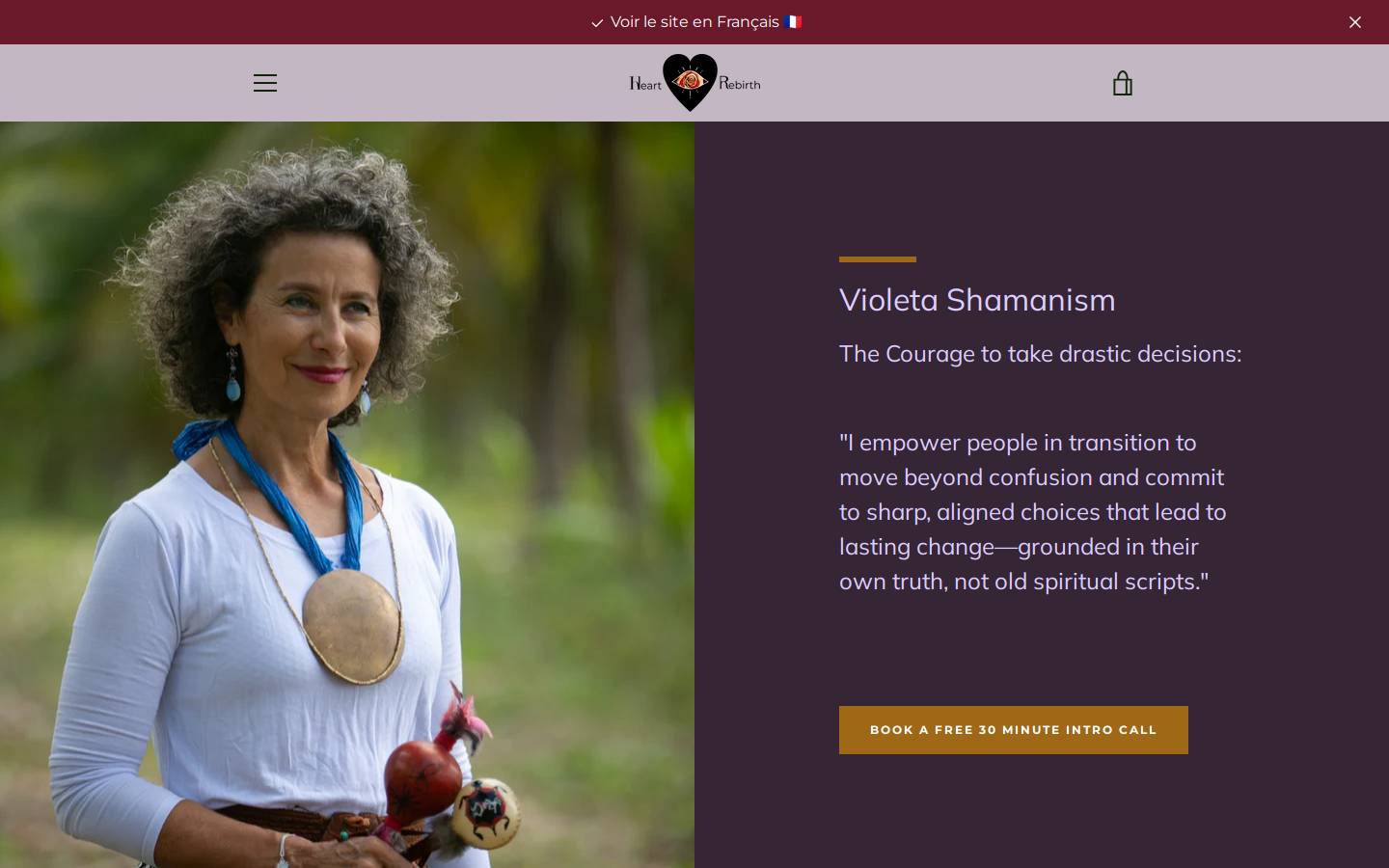 violetaheartsoul.com homepage screenshot