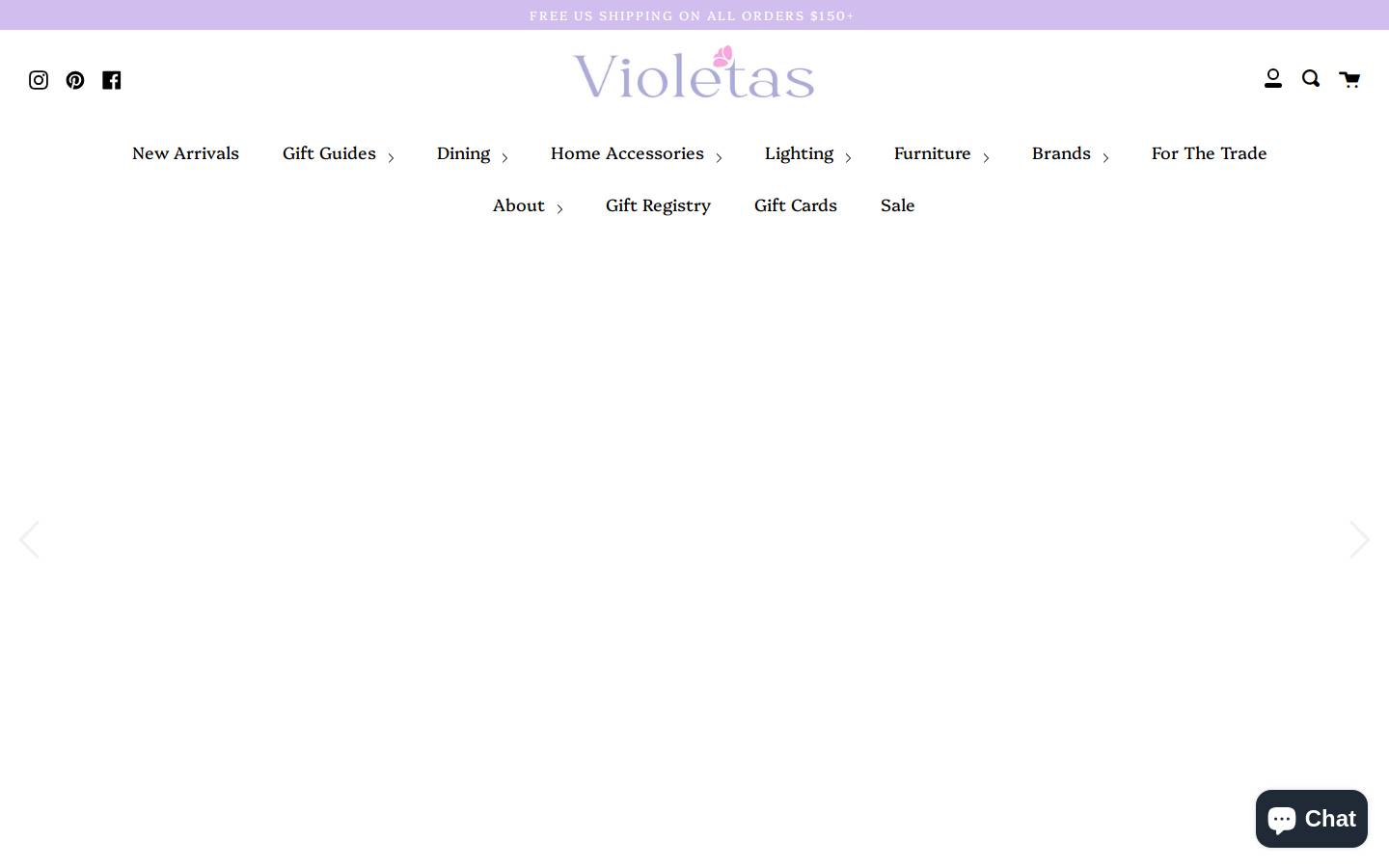 violetashomedesign.com homepage screenshot