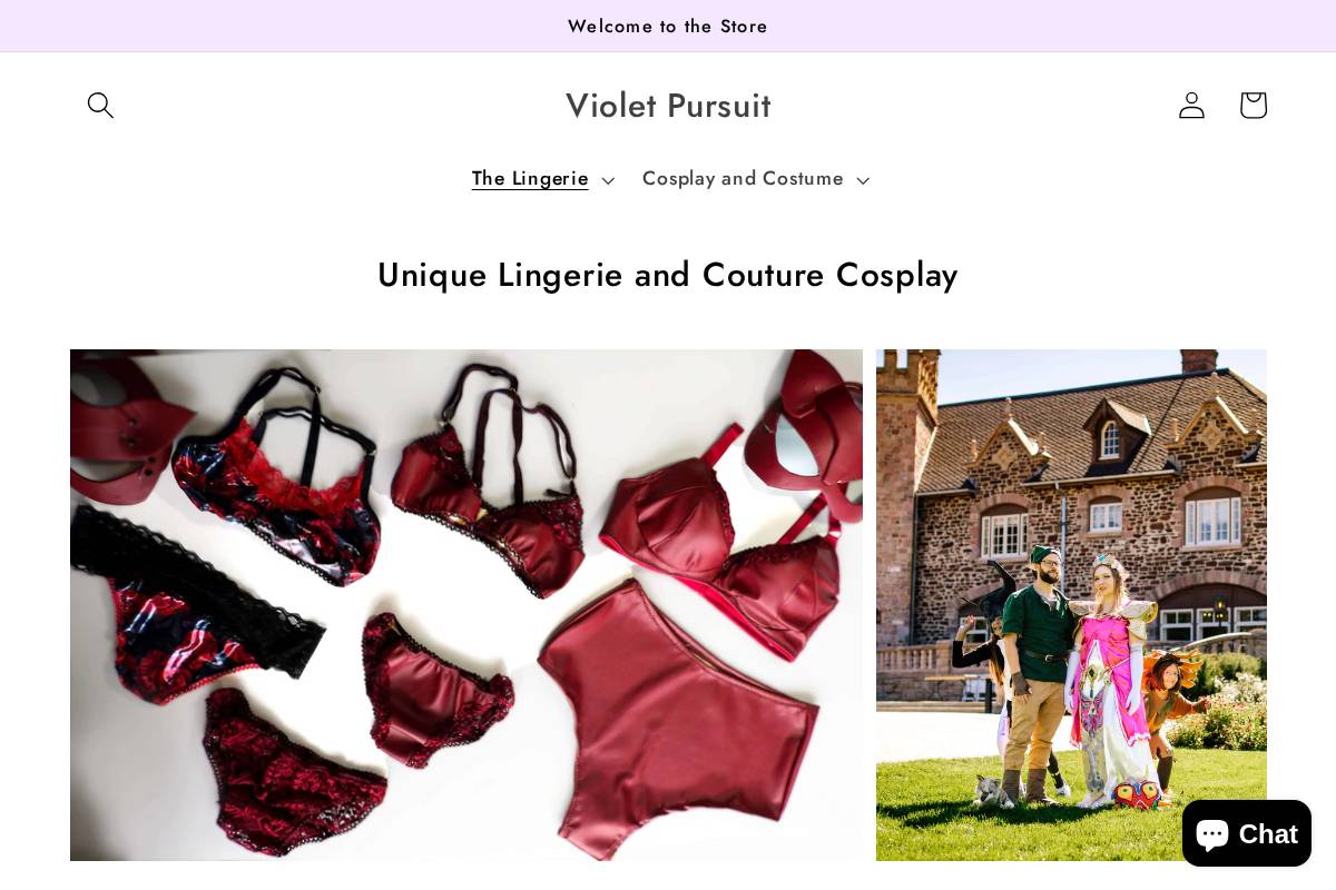 violetpursuit.com homepage screenshot