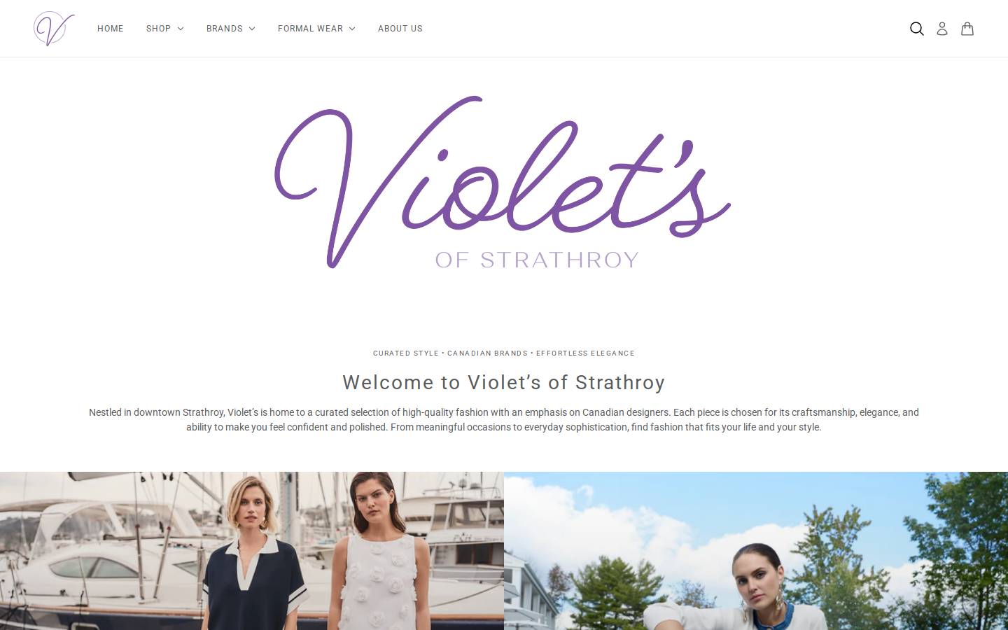 violetsofstrathroy.com homepage screenshot