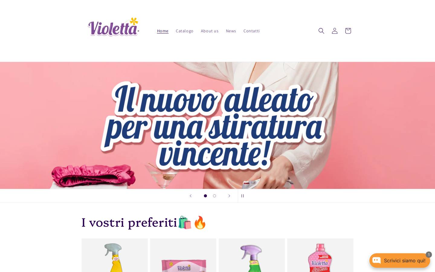 ViolettaShop.it homepage screenshot