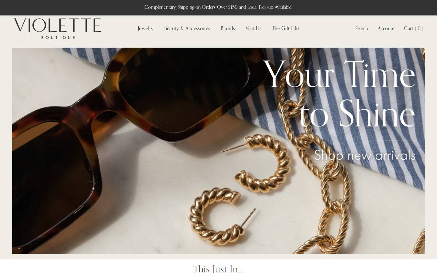 violetteboutique.com homepage screenshot