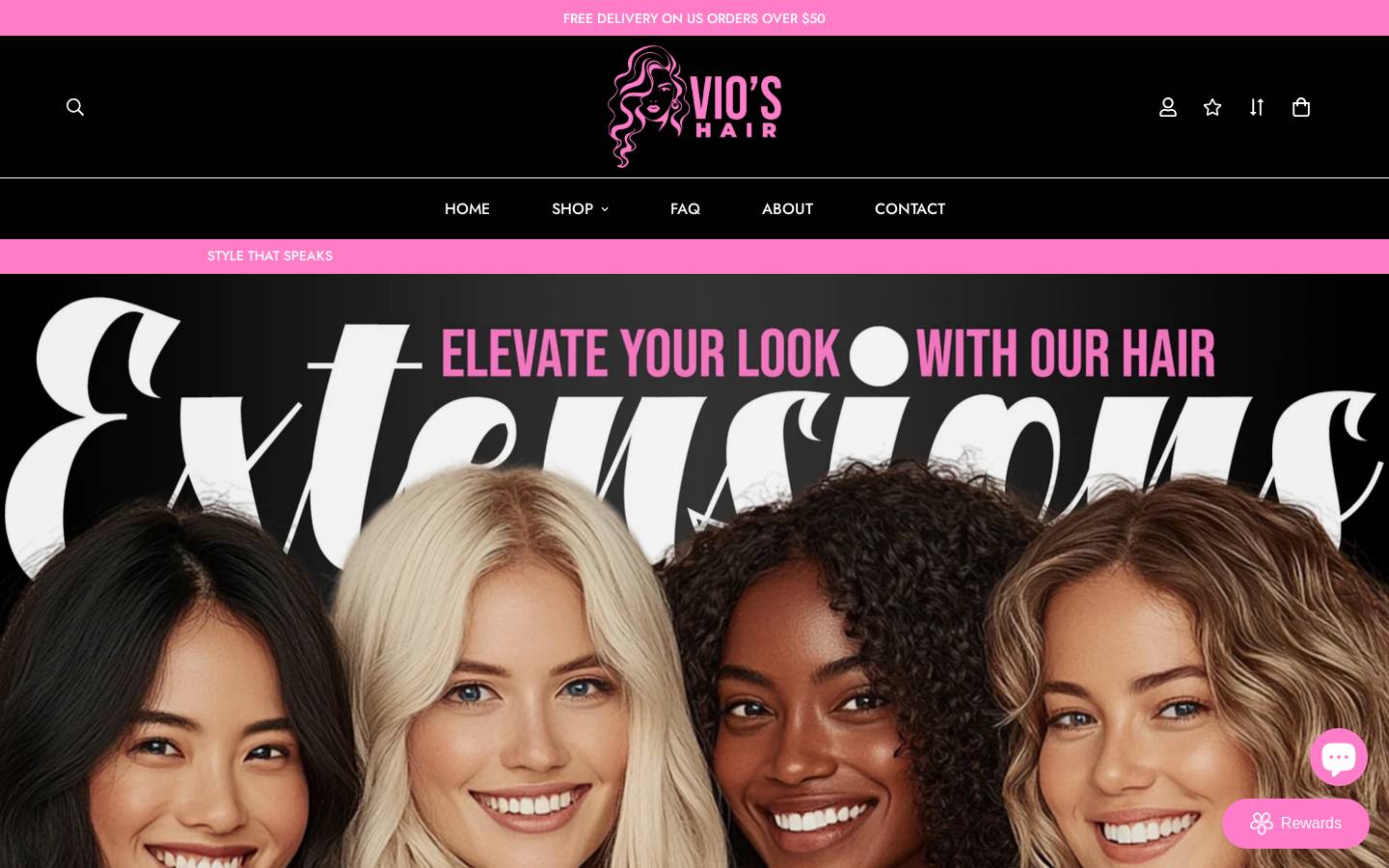 violettehairboutique.com homepage screenshot