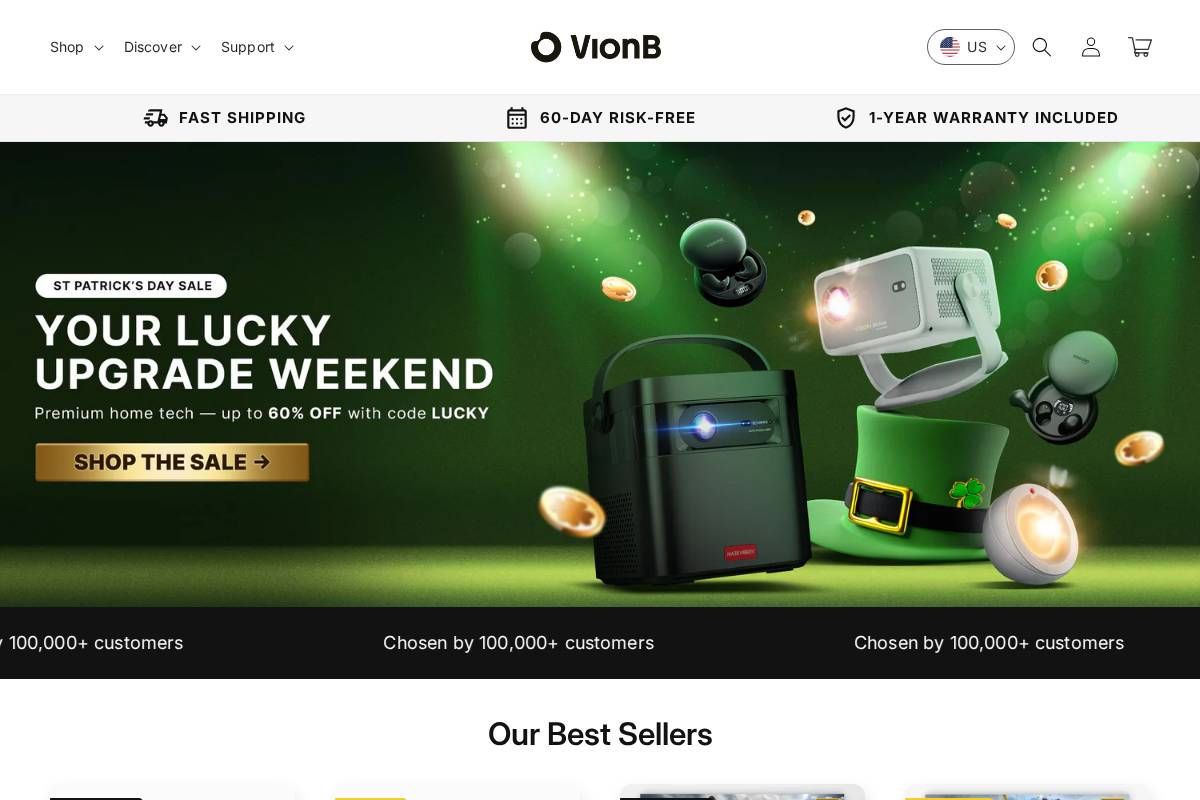 VionB homepage screenshot