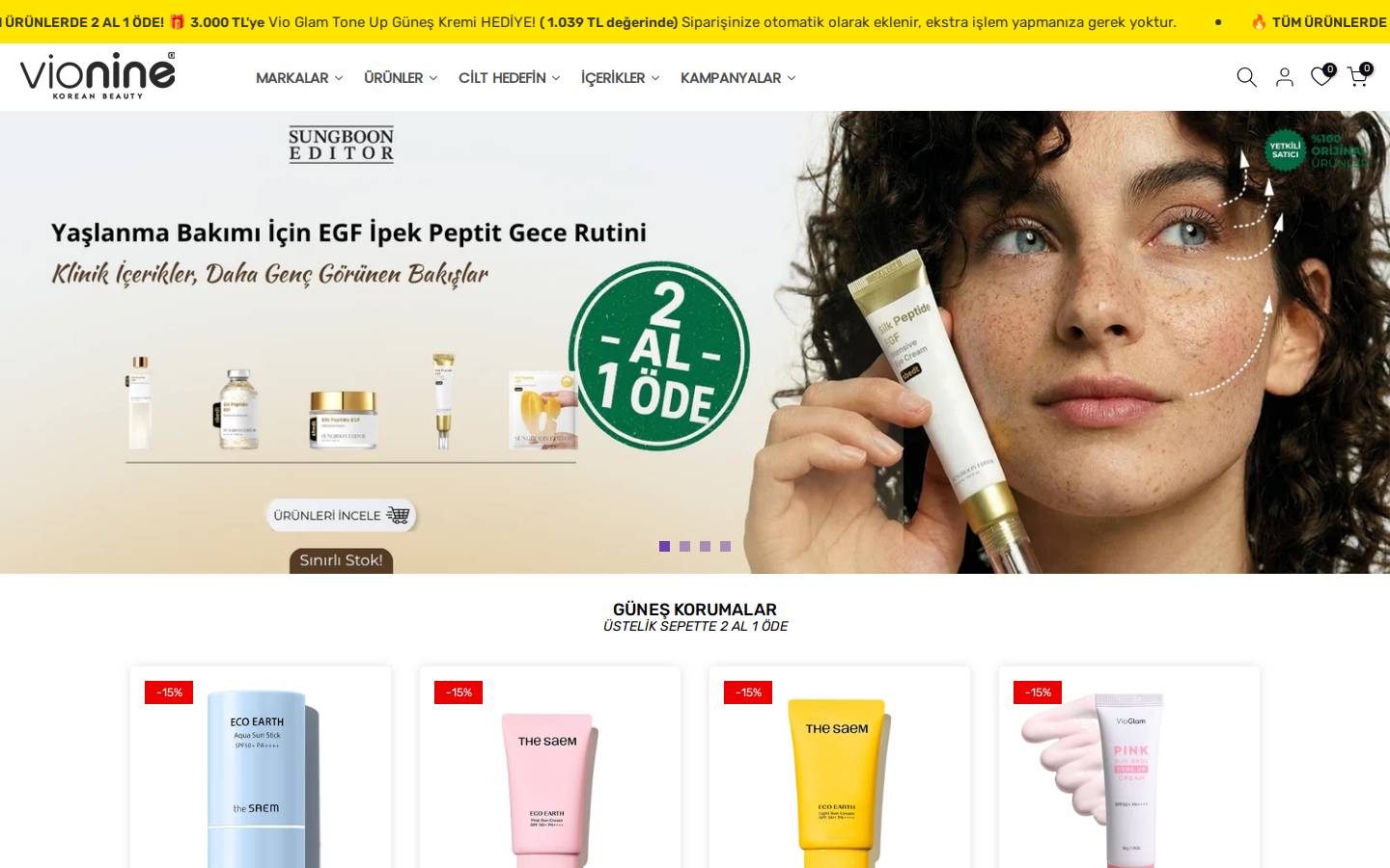 vionine.com homepage screenshot