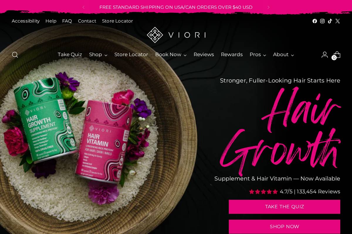 Viori homepage screenshot