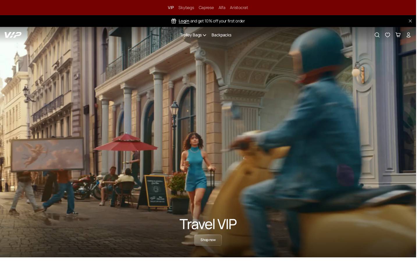 Vipbags homepage screenshot