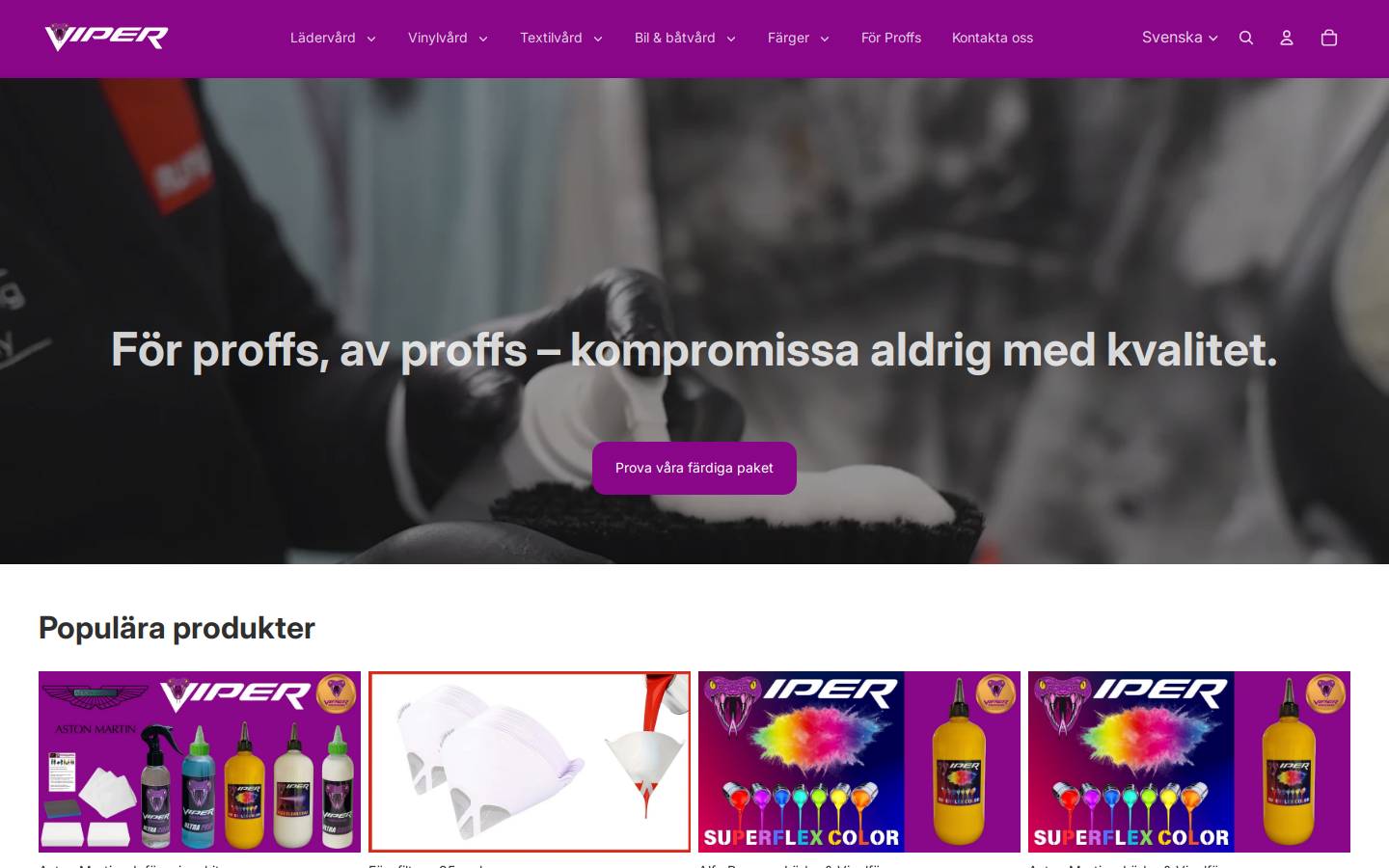 viperproducts.eu homepage screenshot
