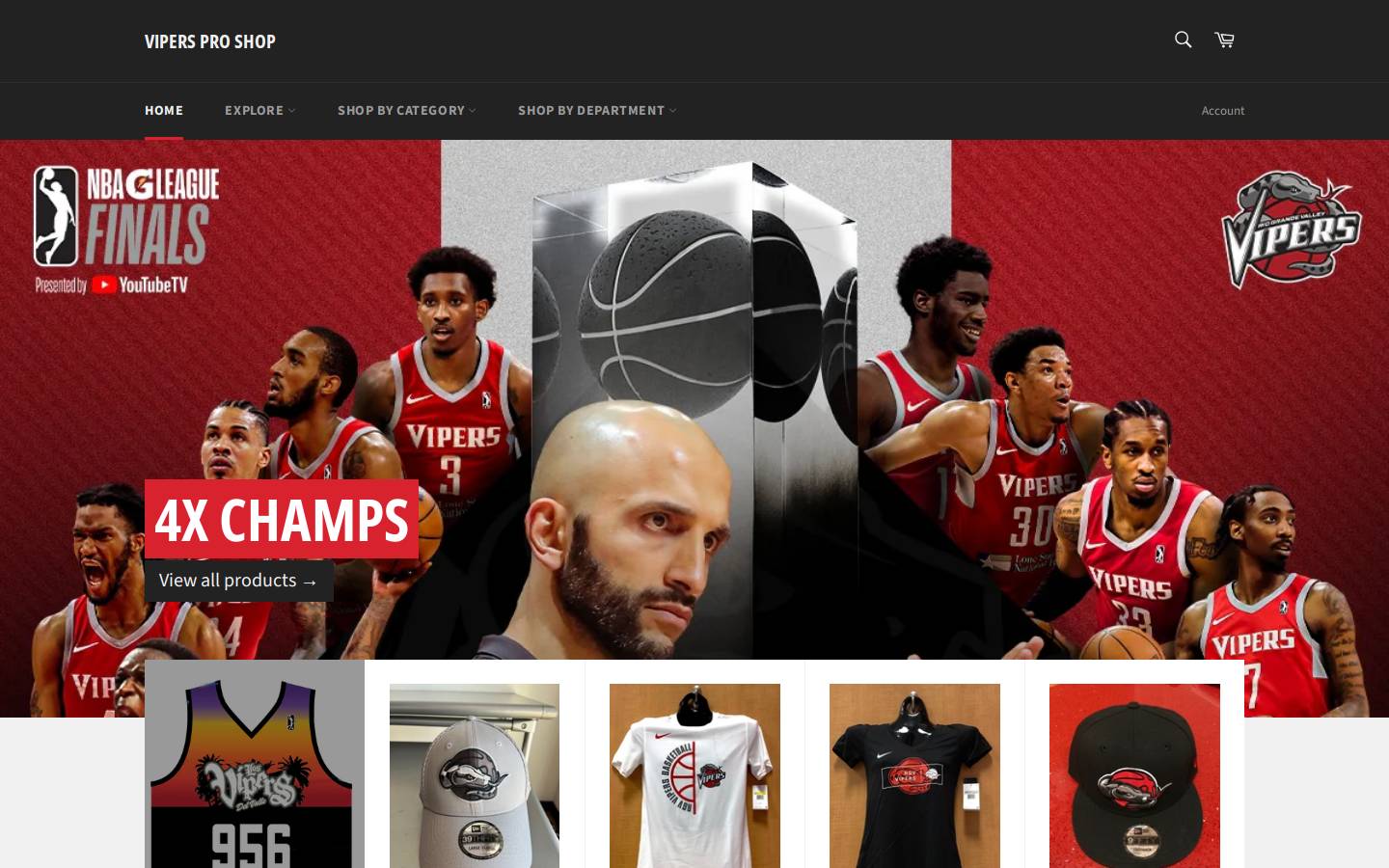 vipersproshop.com homepage screenshot