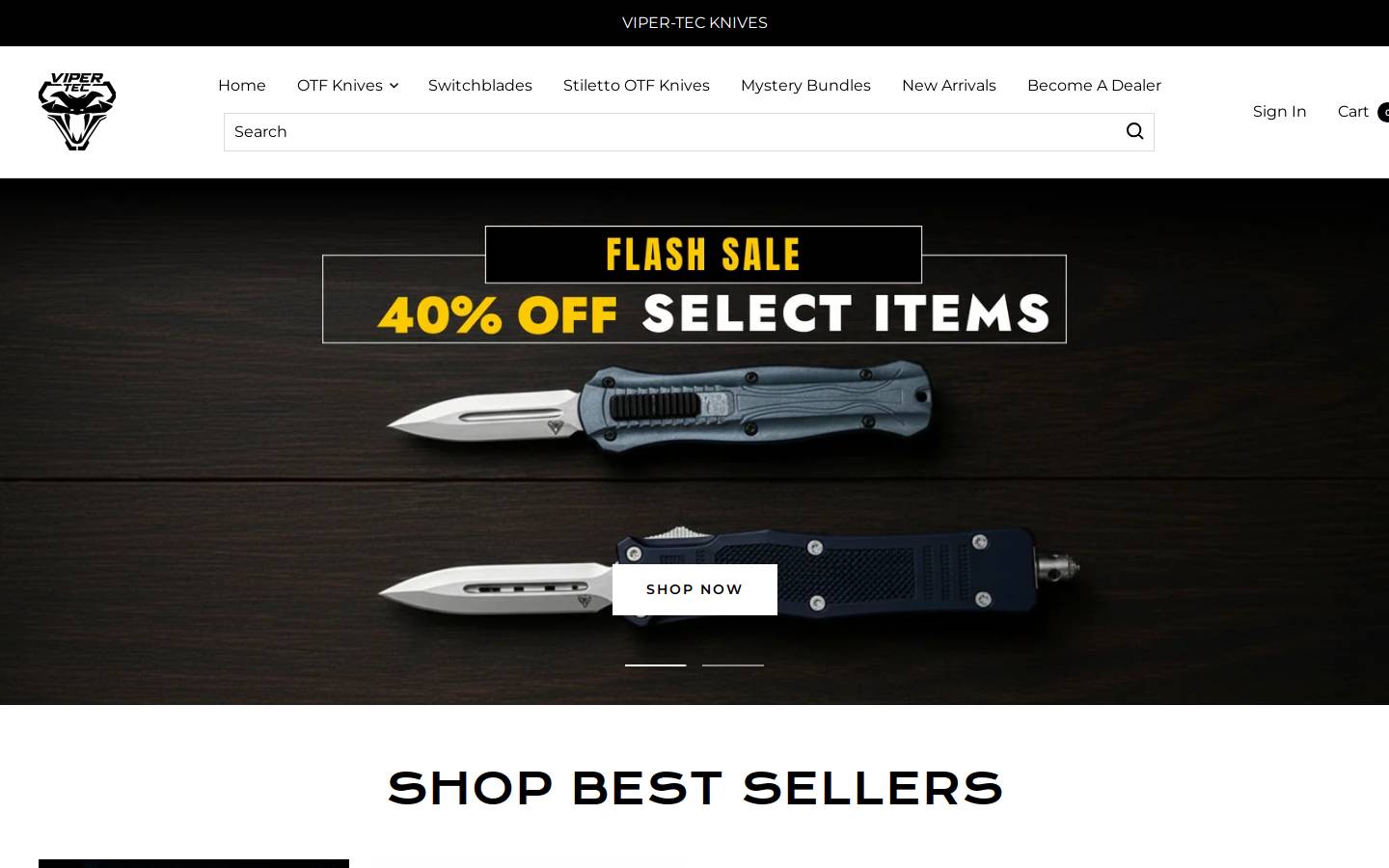 Viper Tec homepage screenshot