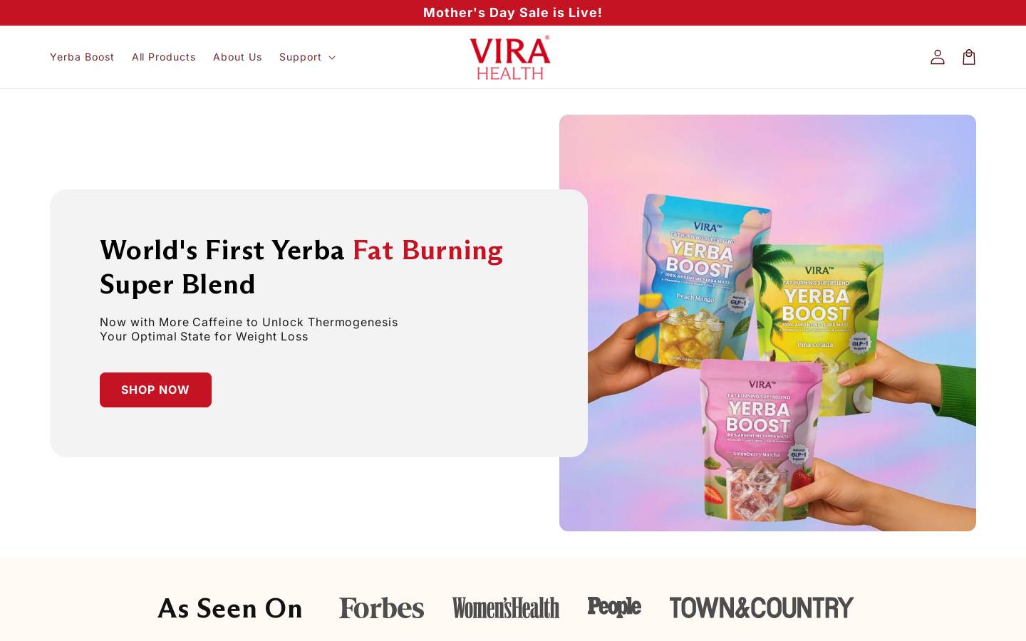 vira-health.com homepage screenshot