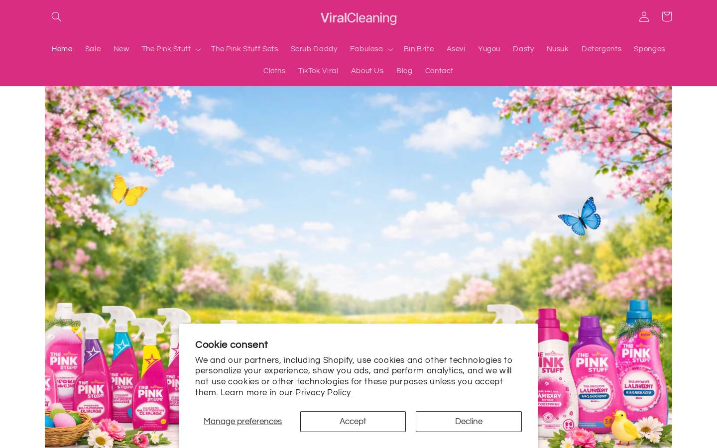 viralcleaning.com homepage screenshot