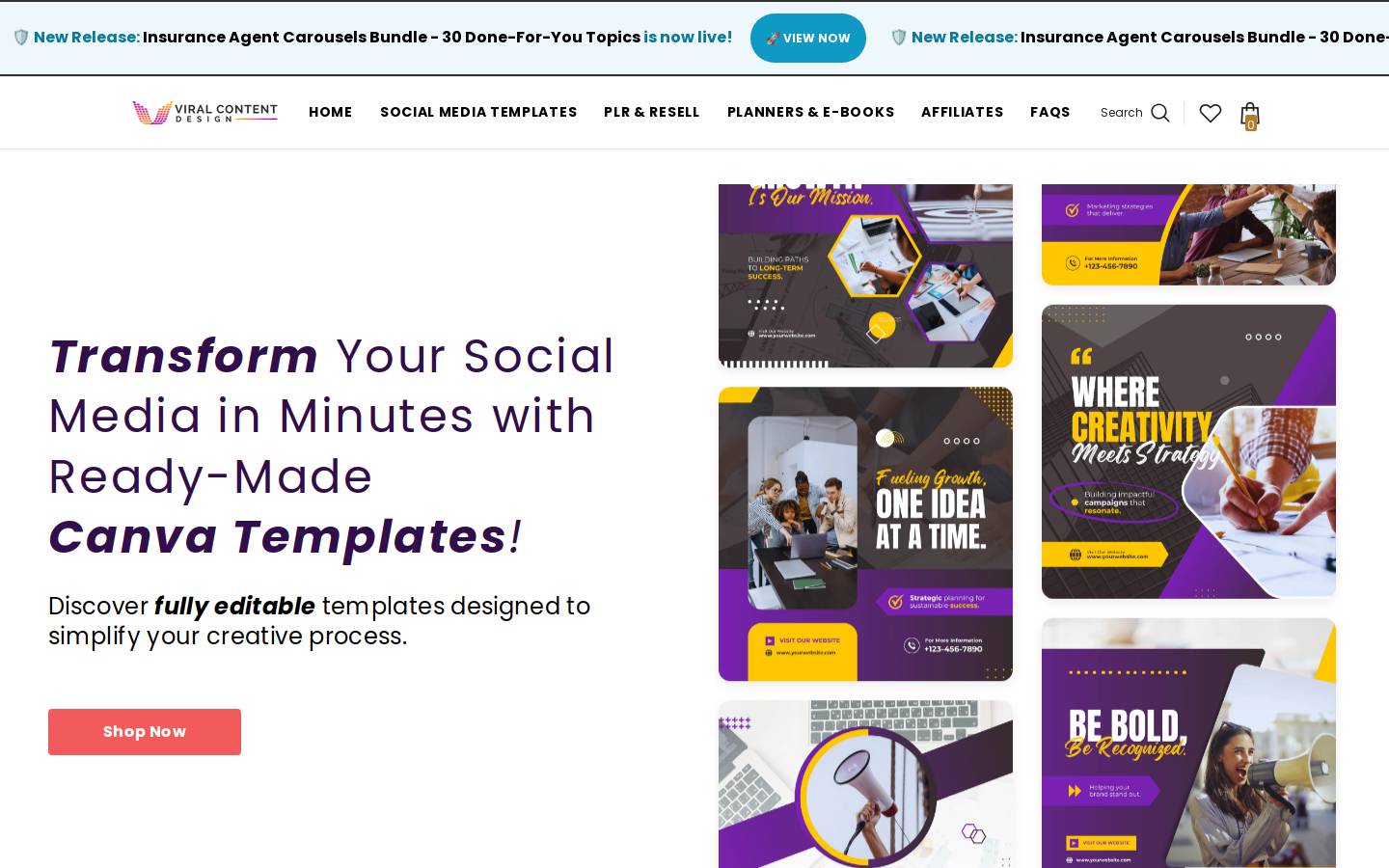 viralcontent.design homepage screenshot