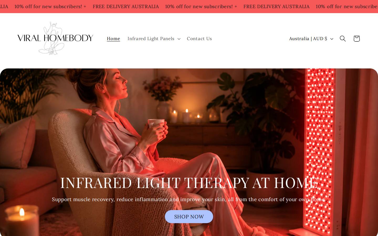 viralhomebody.store homepage screenshot