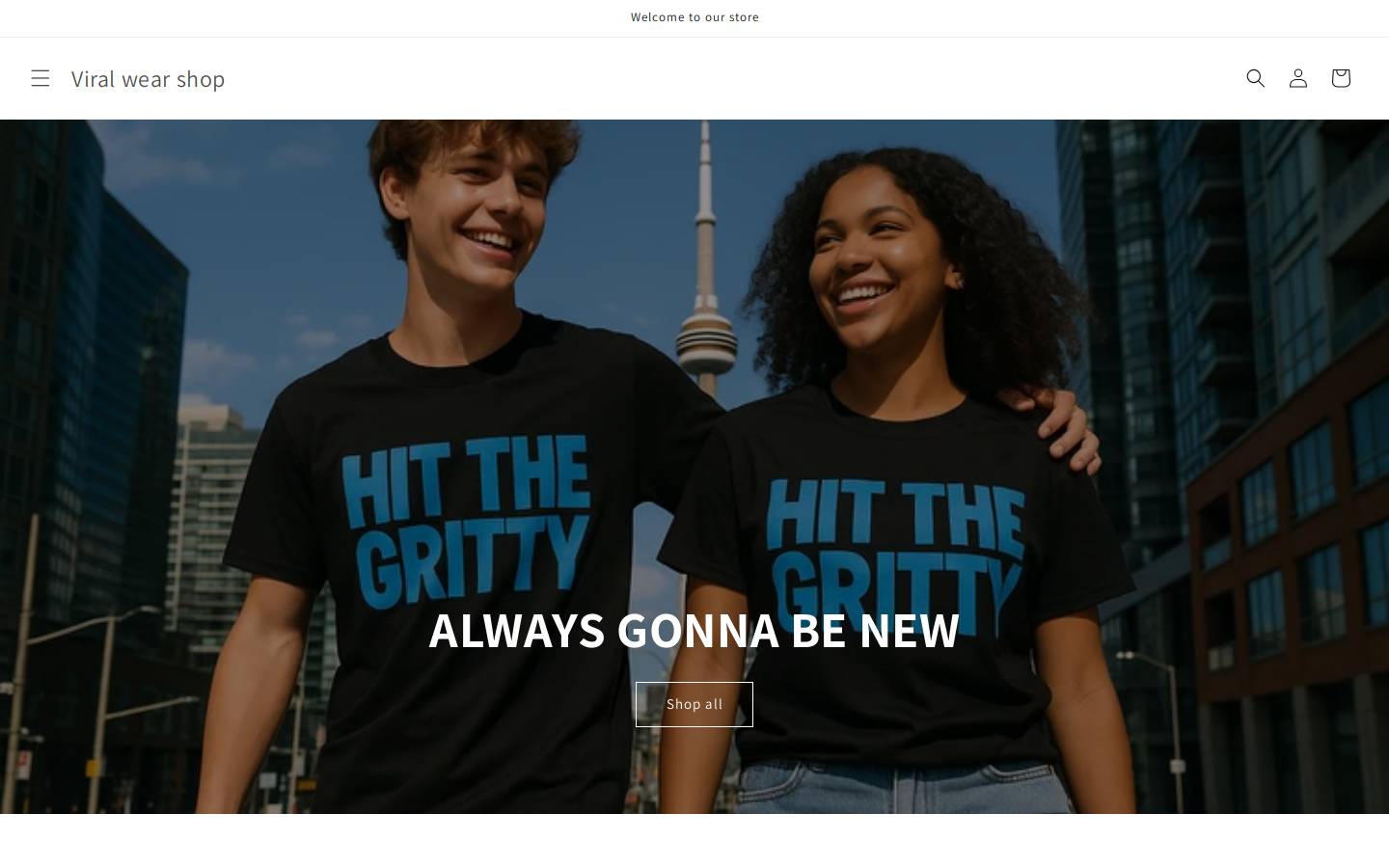 viralwearshop.com homepage screenshot