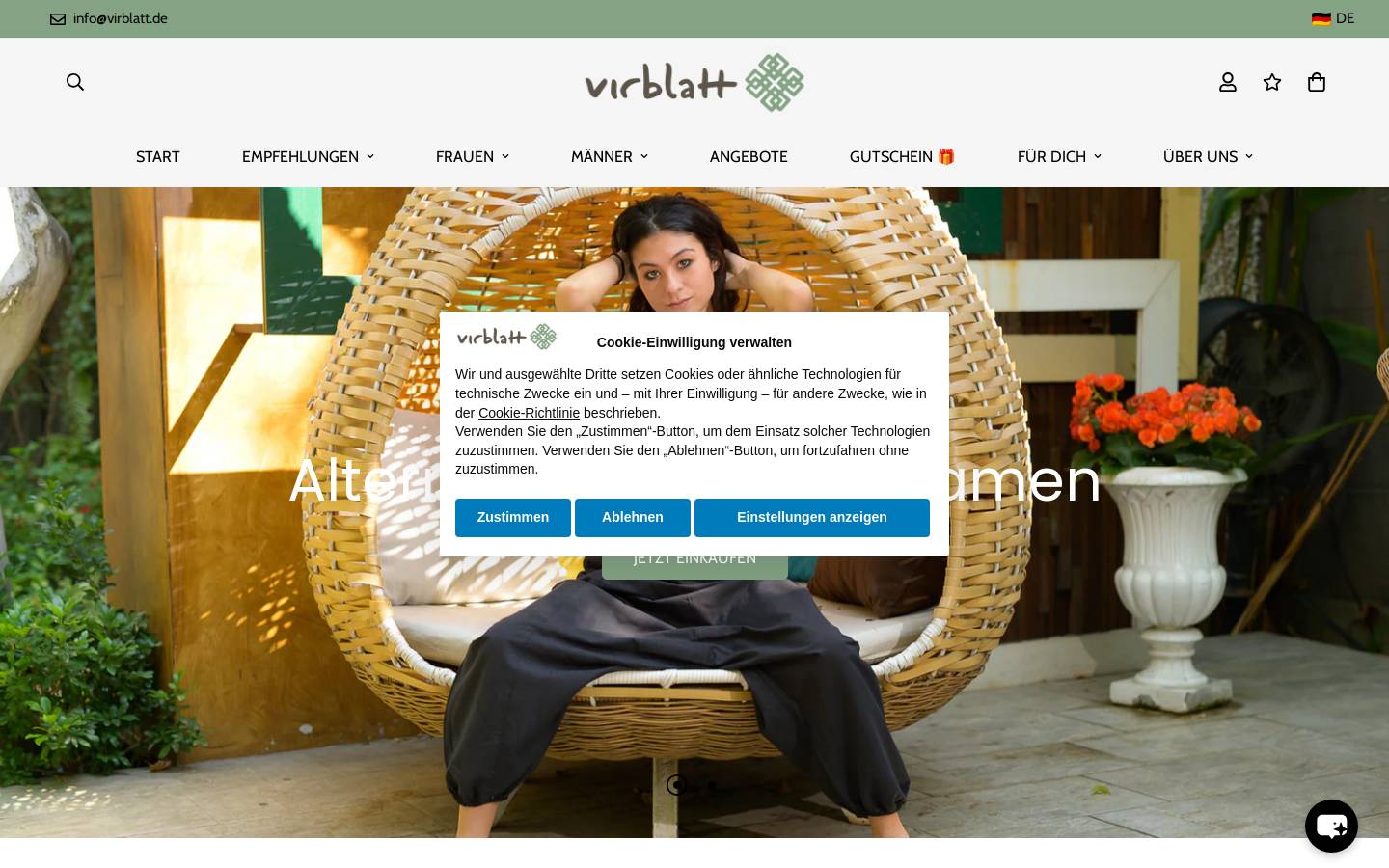 virblatt homepage screenshot