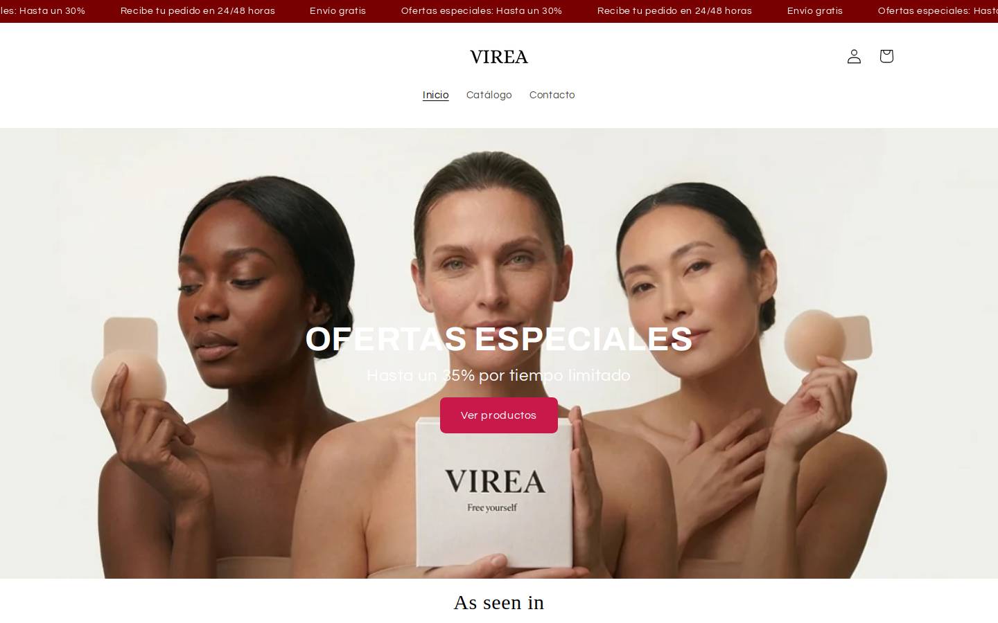 Virea homepage screenshot