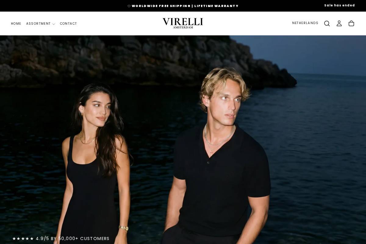 Virelli Amsterdam homepage screenshot