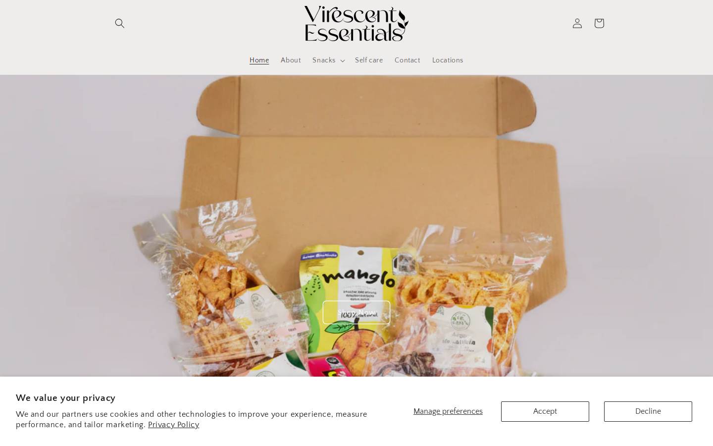virescentessentials.com homepage screenshot
