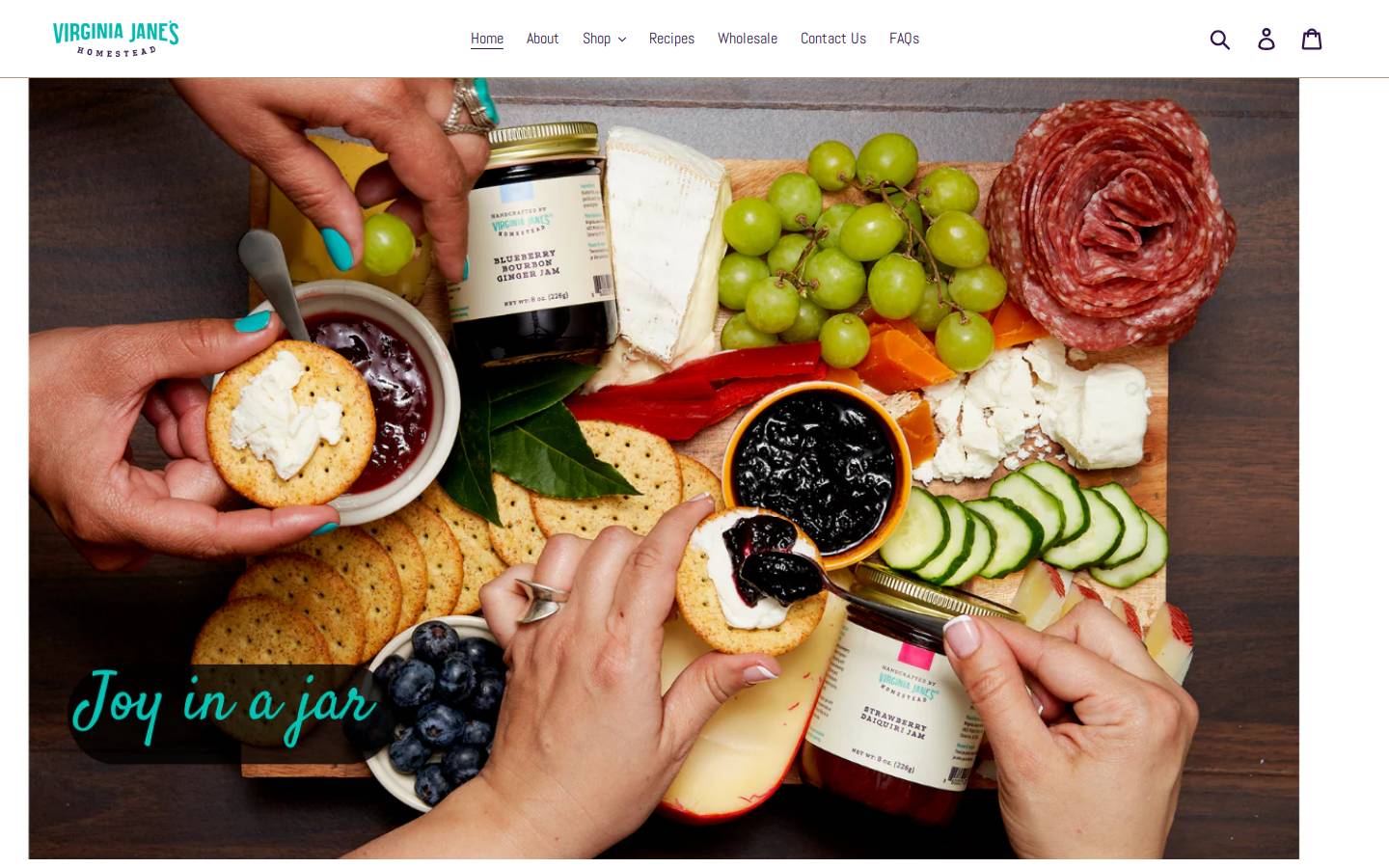 virginiajanes.com homepage screenshot