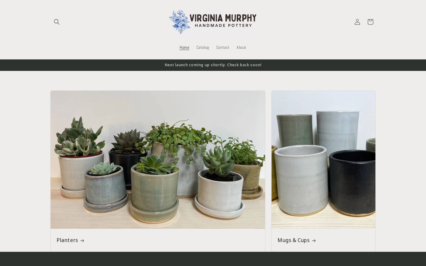 virginiamurphypottery.com homepage screenshot