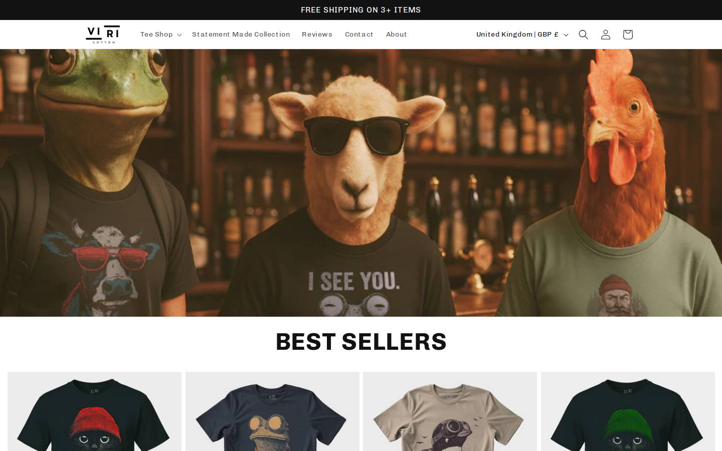 viricotton.com homepage screenshot