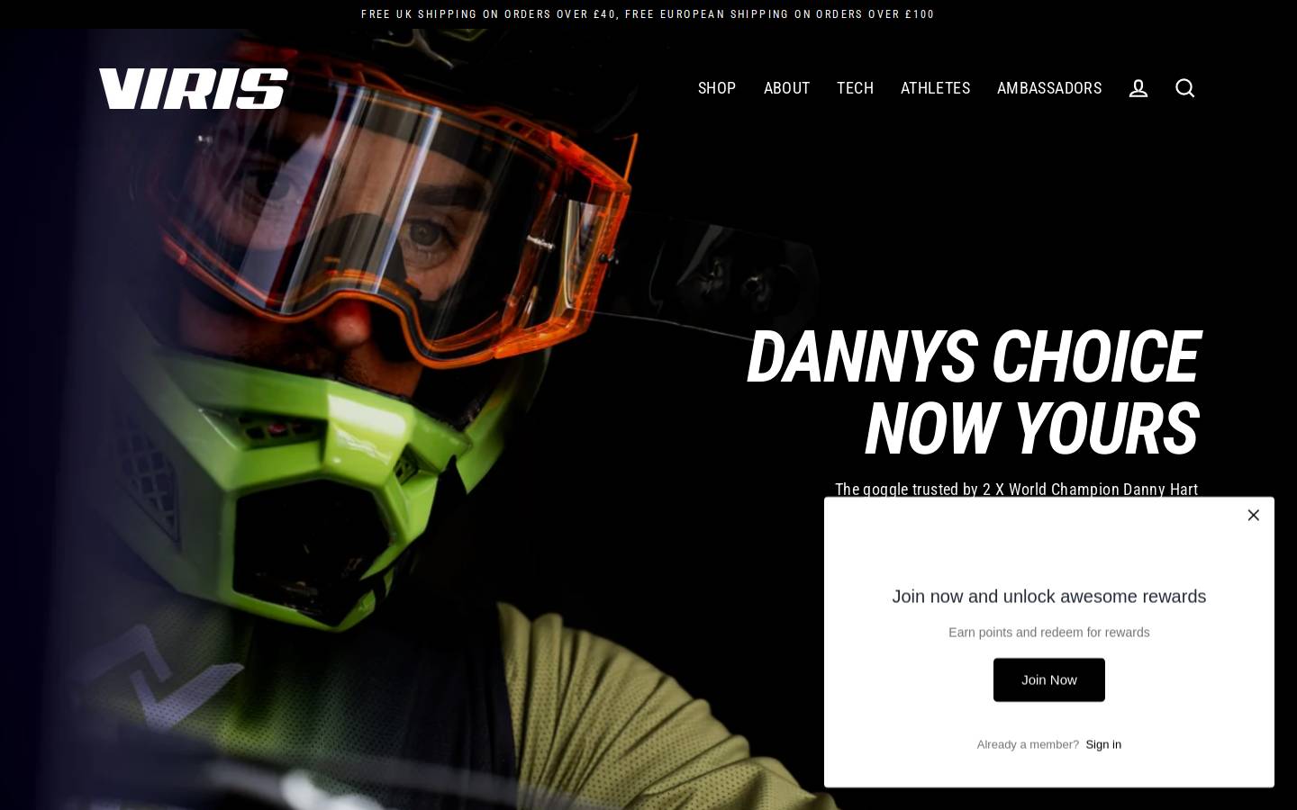 Virisbrand homepage screenshot