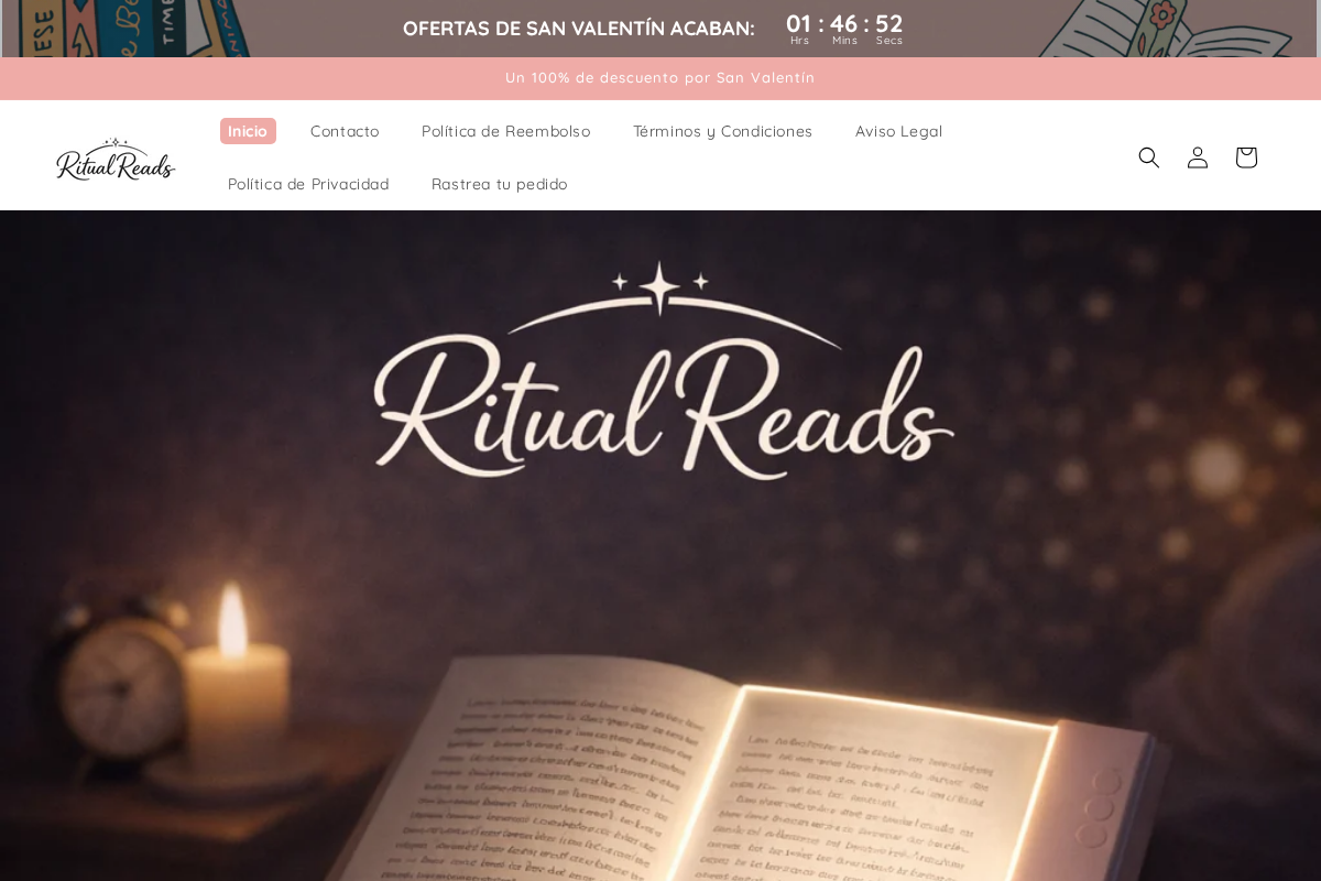 RitualReads homepage screenshot