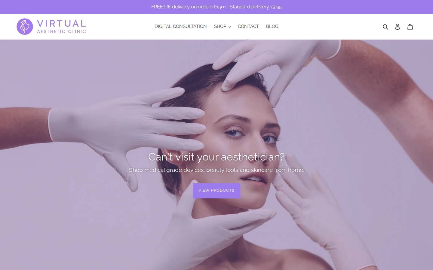 virtualaestheticclinic.com homepage screenshot