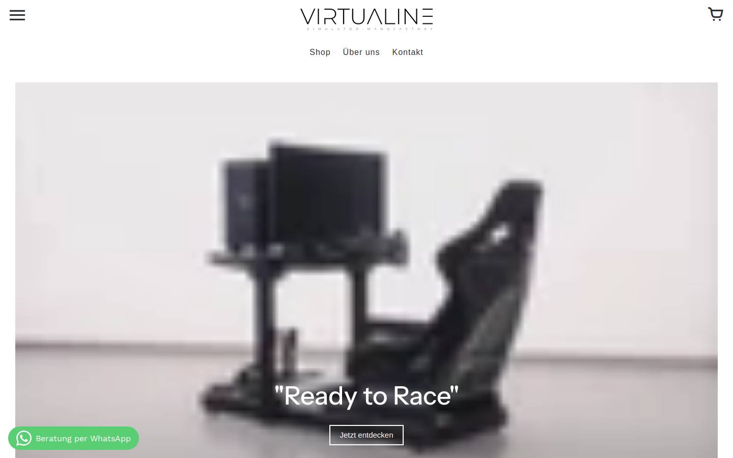 virtualine.de homepage screenshot