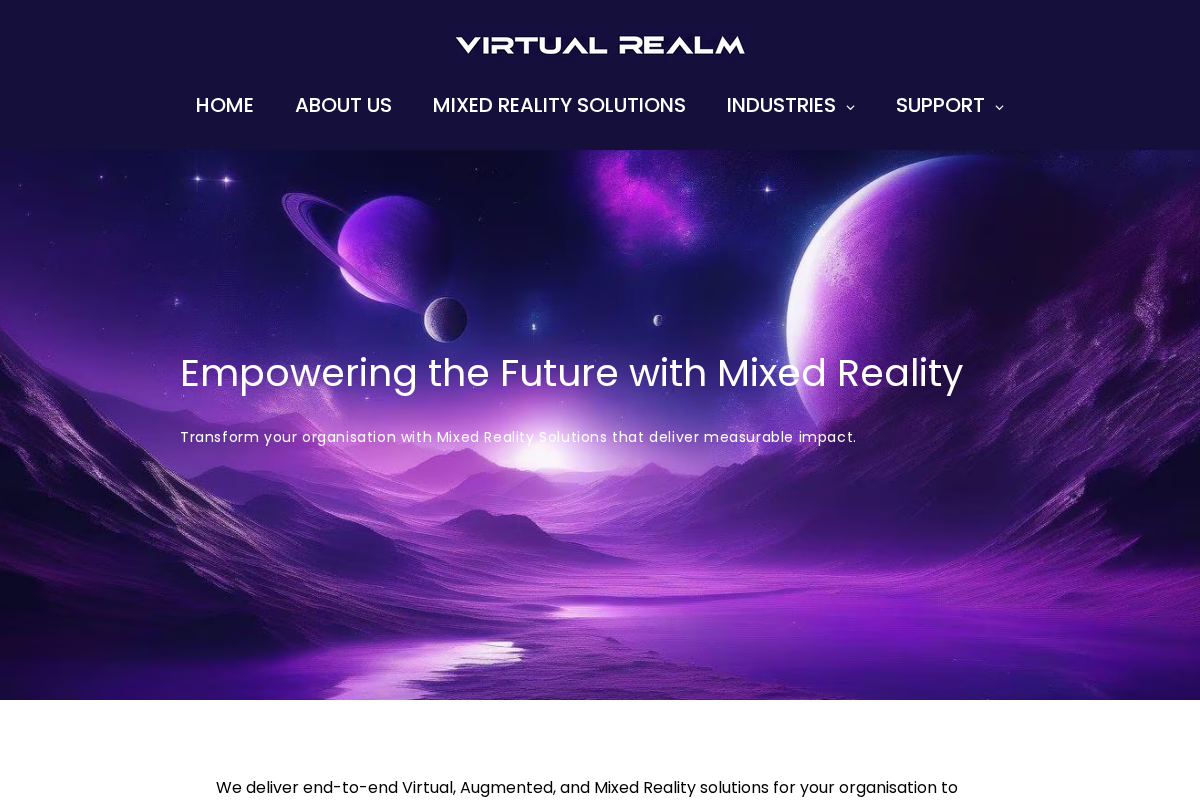 VirtualRealm Ltd homepage screenshot