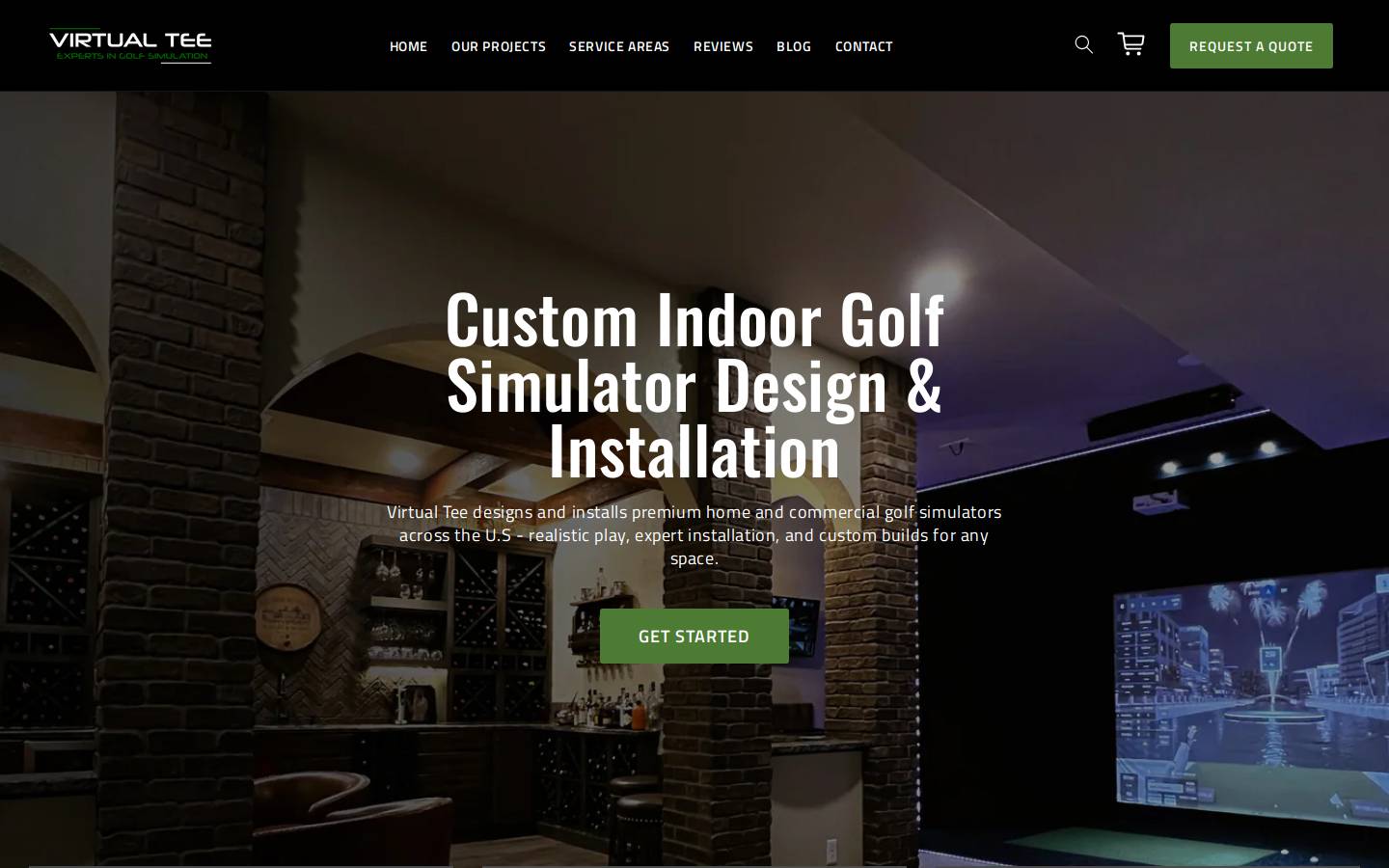 virtualtee.golf homepage screenshot