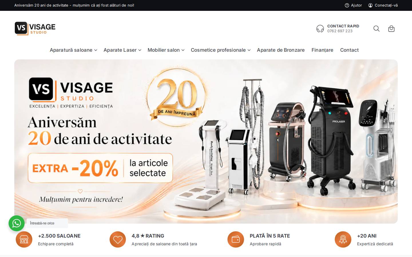 visagestudio.ro homepage screenshot