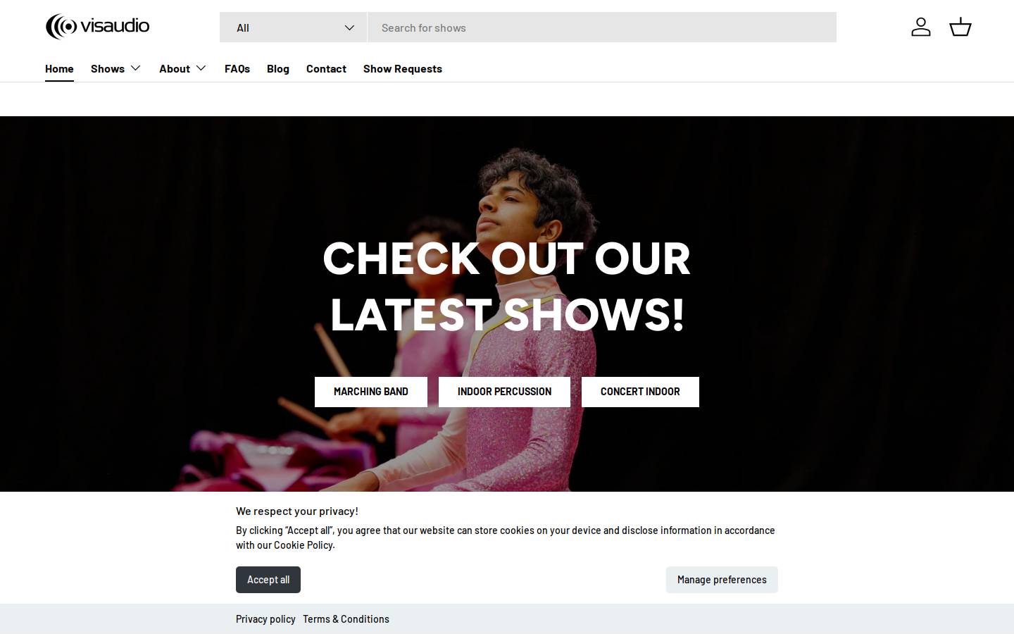visaud.io homepage screenshot