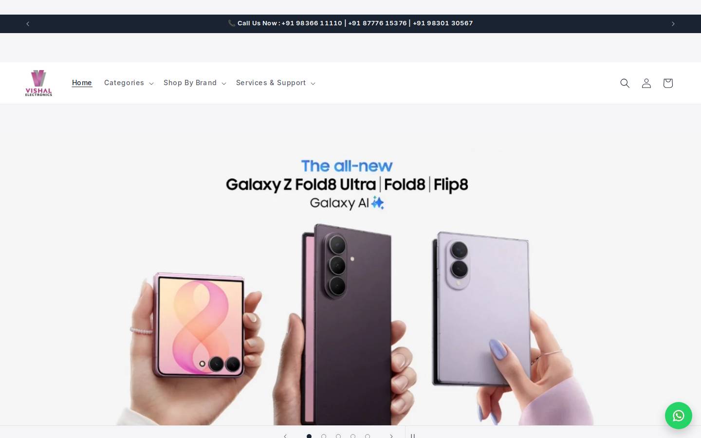 vishalelectronics.com homepage screenshot