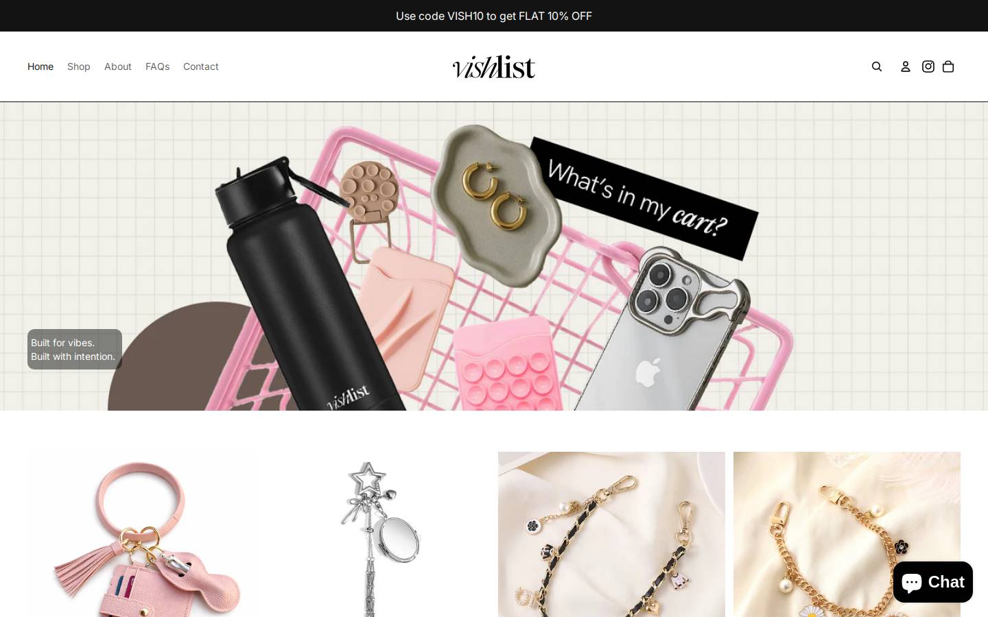 vishlist.shop homepage screenshot