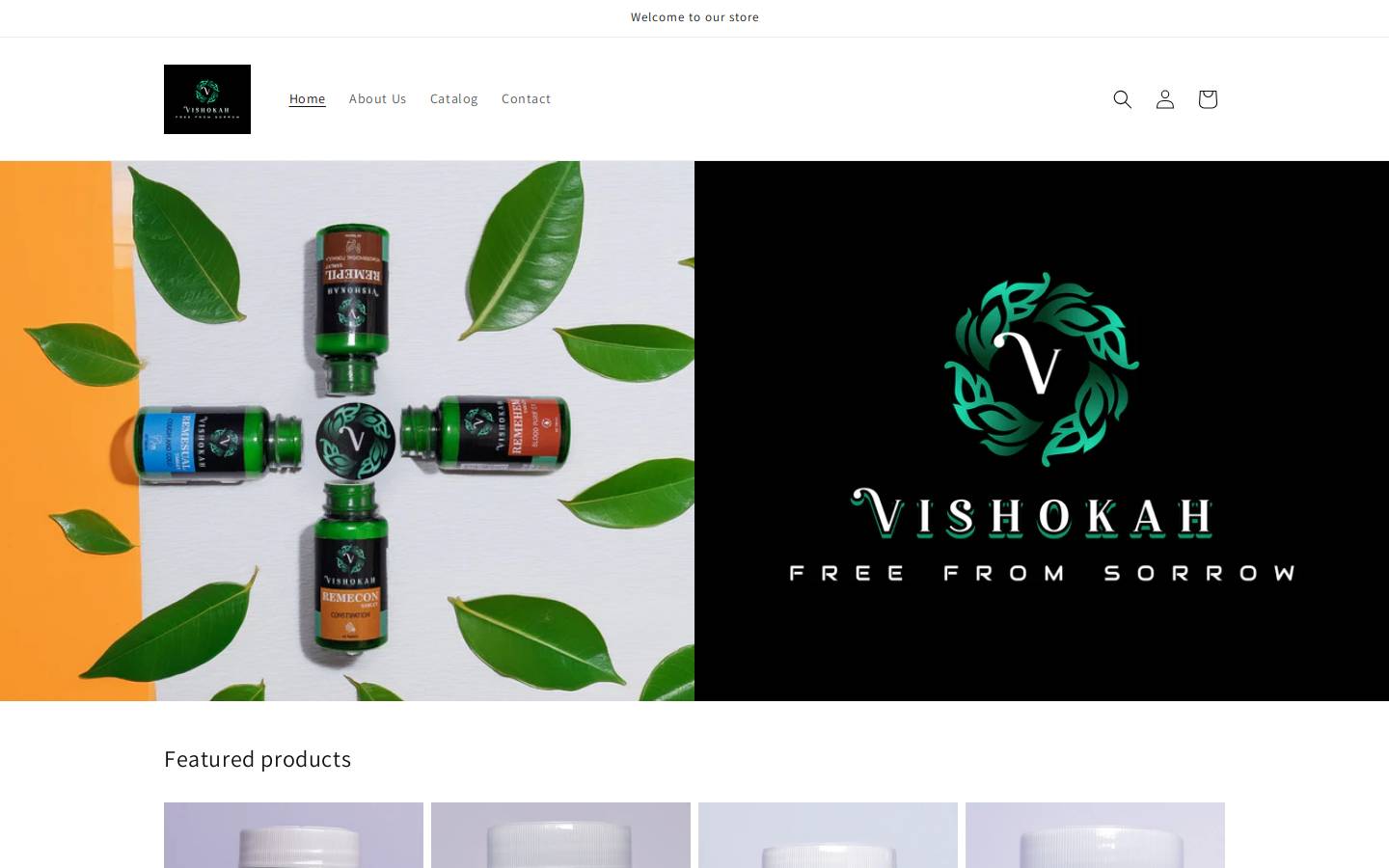 vishokah.com homepage screenshot