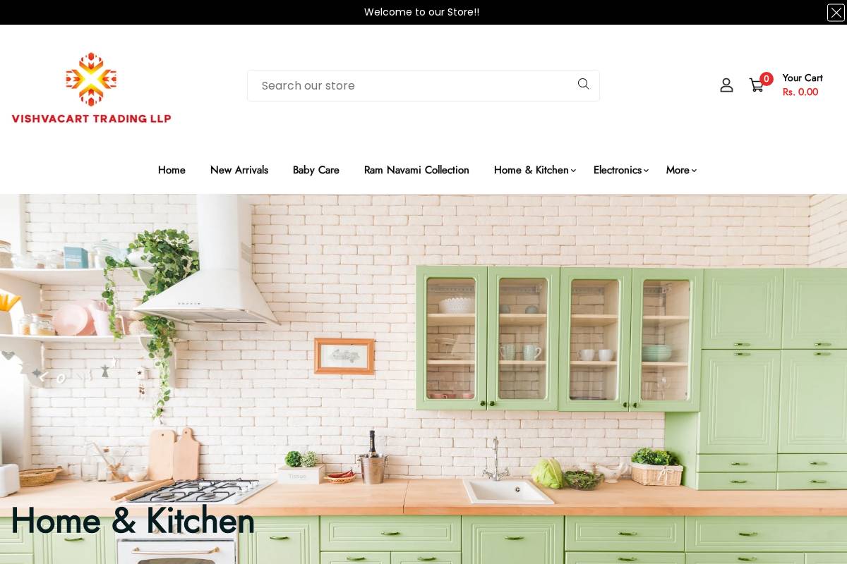 vishvacart.com homepage screenshot