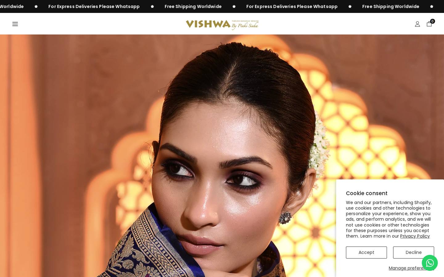 vishwabypinkisinha.com homepage screenshot