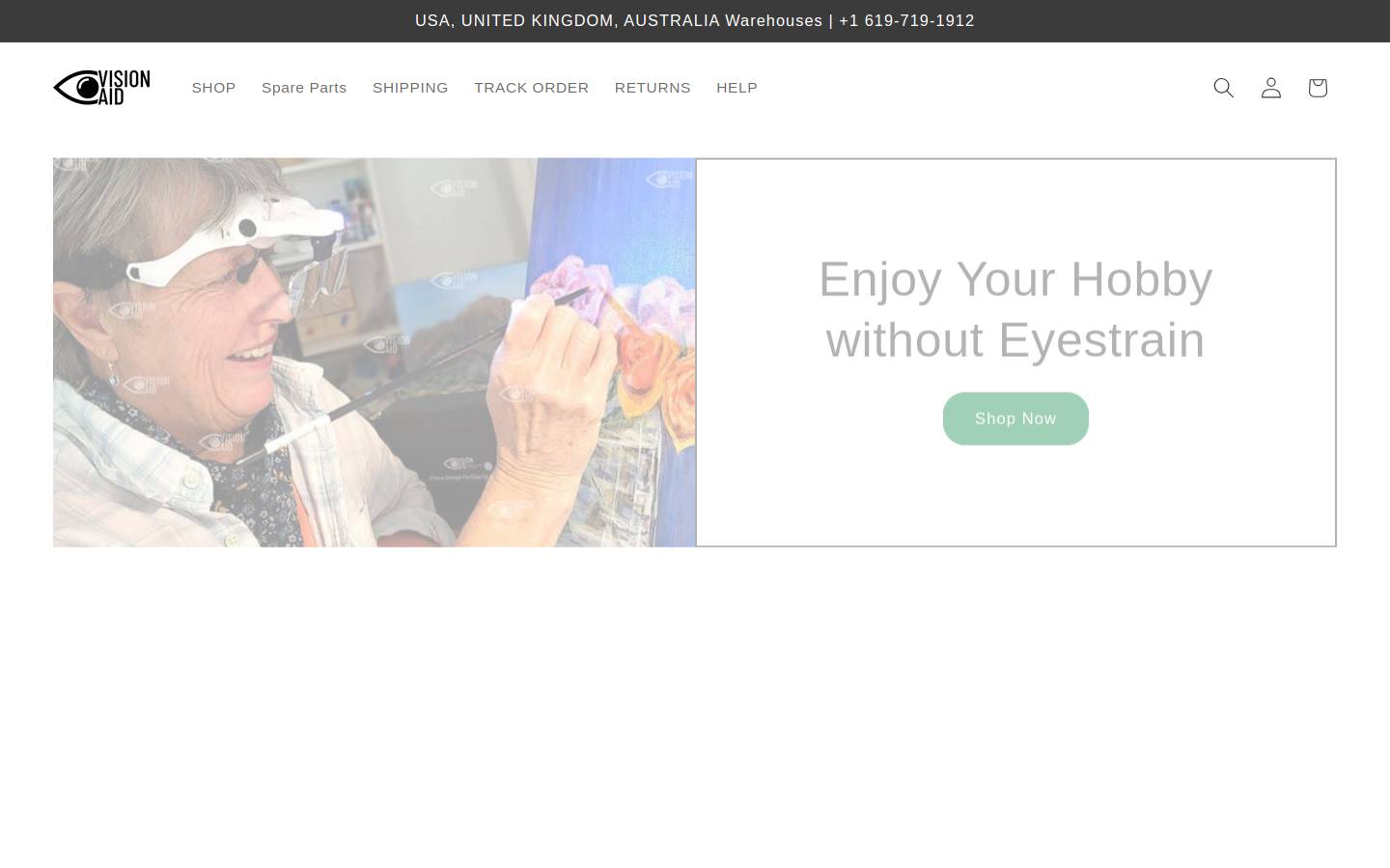 VisionAid Magnifier homepage screenshot