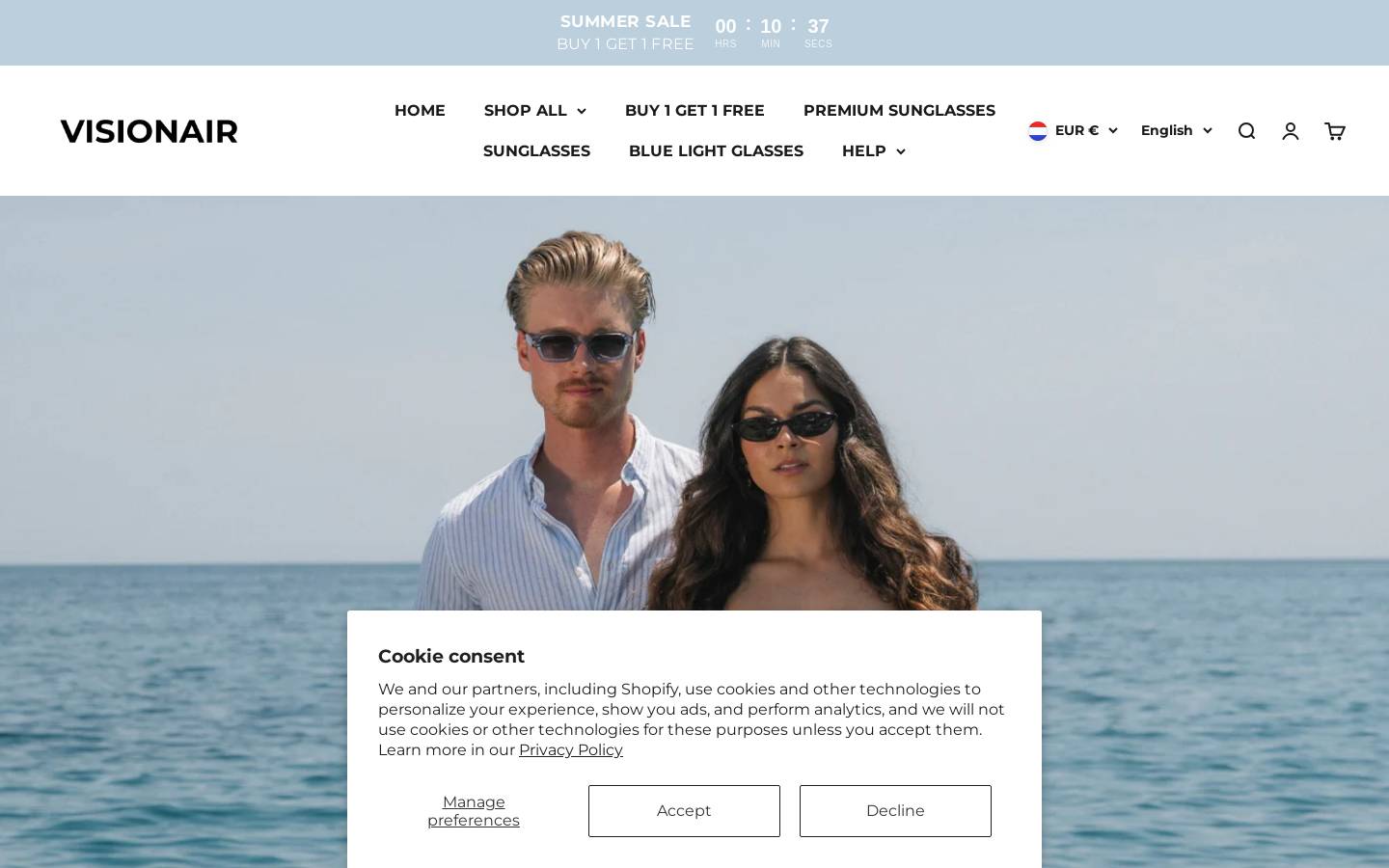 Visionair homepage screenshot