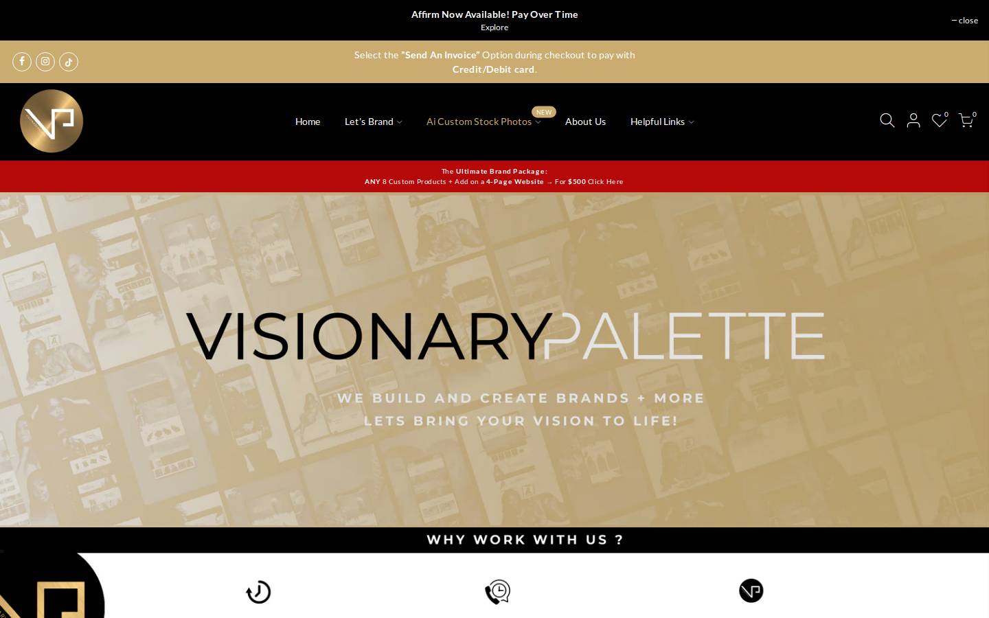 visionarypalette.com homepage screenshot