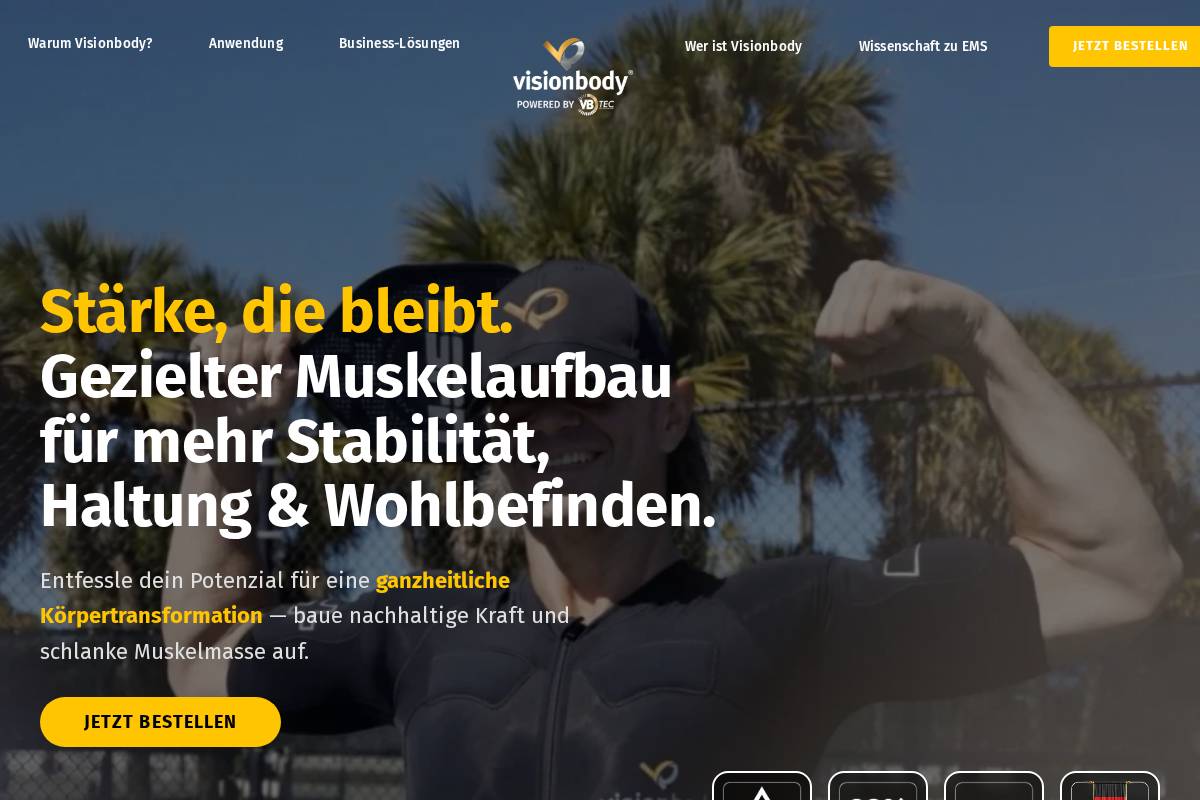 visionbodyshop.com homepage screenshot