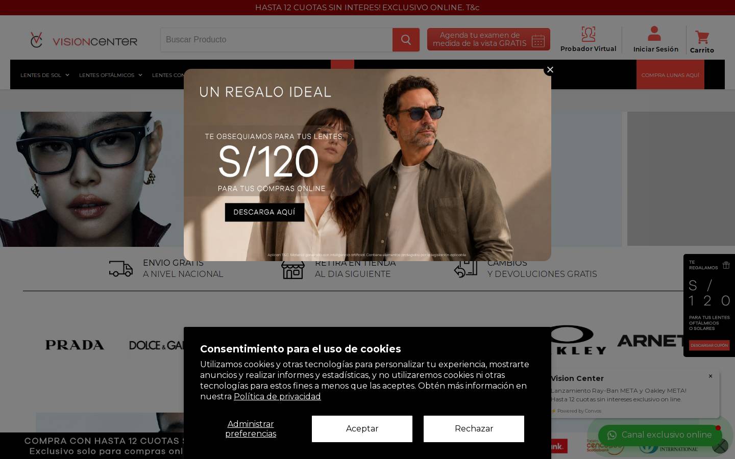 visioncenter.com.pe homepage screenshot
