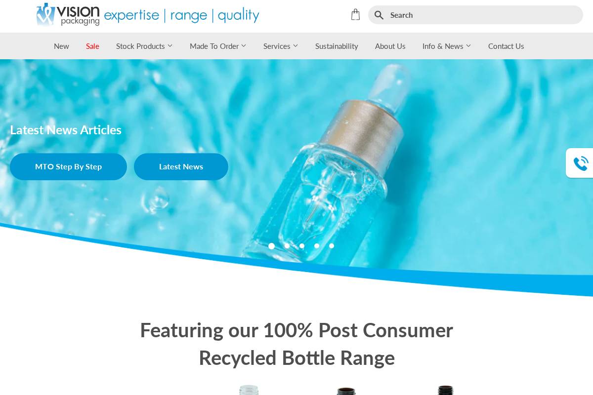 visionpackaging.com.au homepage screenshot